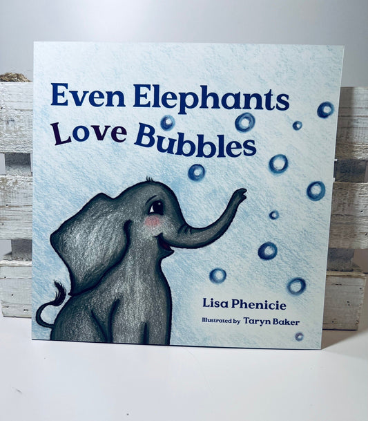 Children's Book-Even Elephants Love Bubbles Book-Book for Speech Therapy-Childrens Bubble Book-Autuor Signed Copy of Book