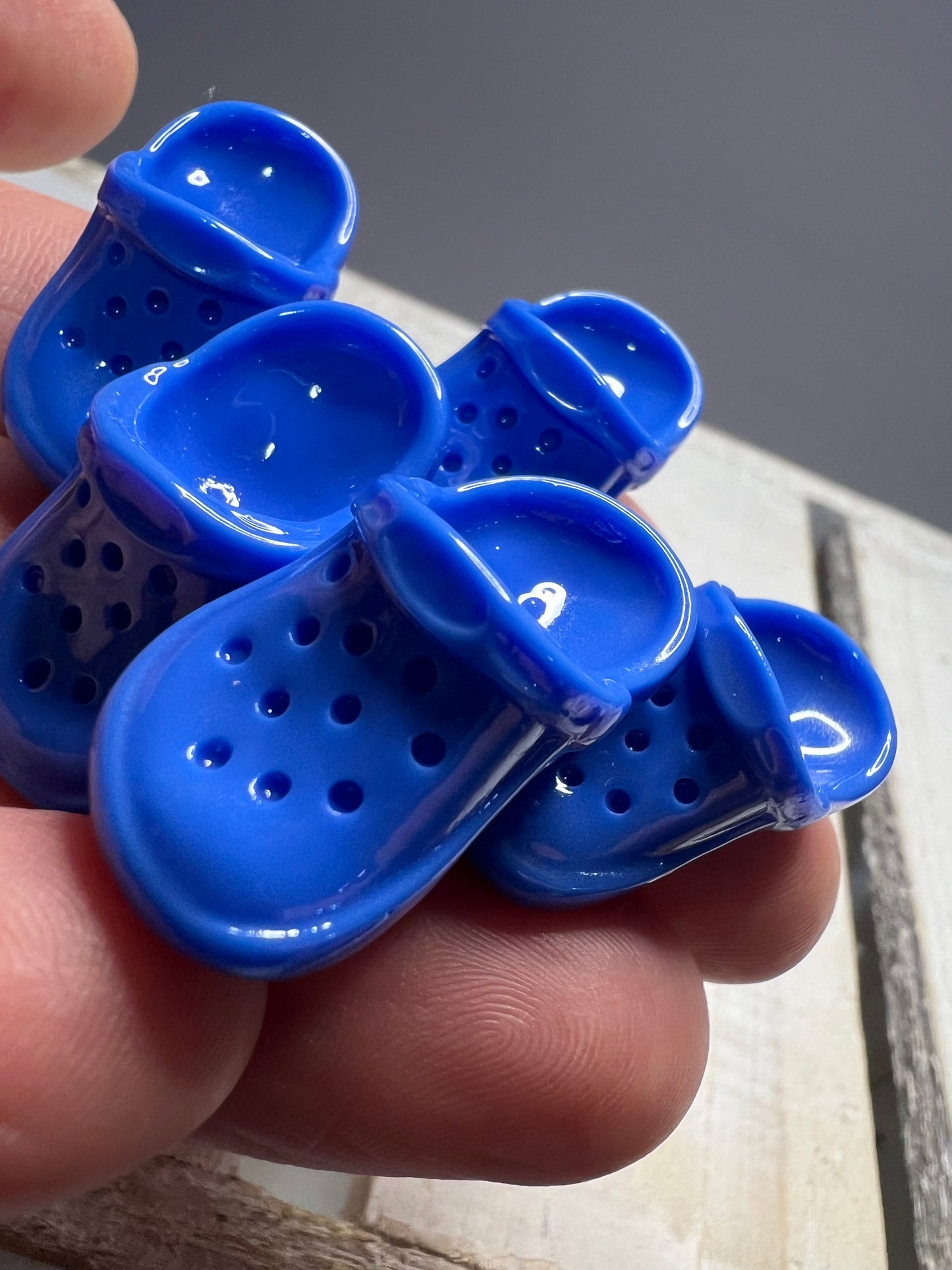 Miniature Croc Shoe Trinkets Clothing Minis Visual Schedule Dressed Speech Therapy Mini Objects  Trinkets Doodads Blue Croc Miniature