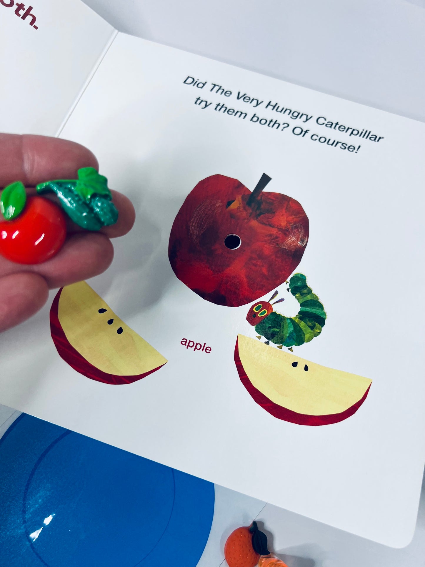 Very Hungry Caterpillar Eats Snacks  Book and Story Kit Object Speech Therapy Mini Objects Food  theme Mini Objects and Book