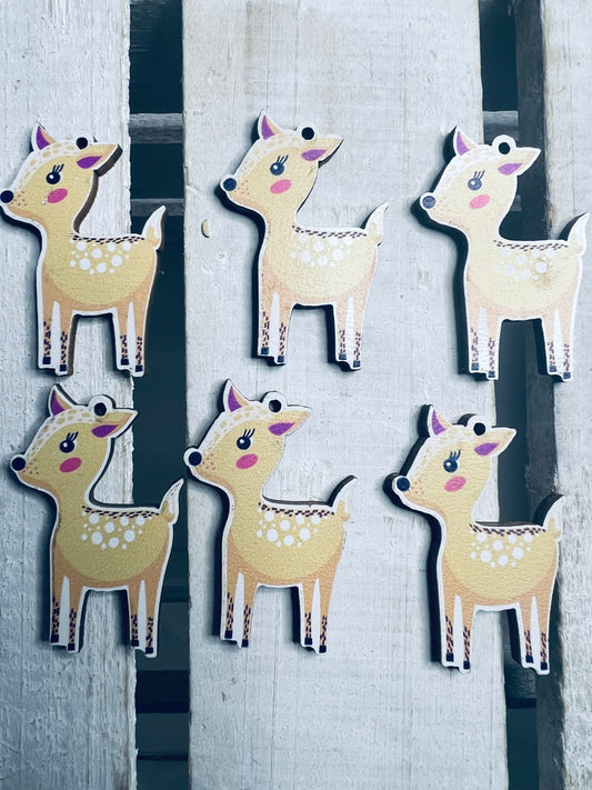 Miniature Wood DEER Trinkets - Woodland Animal Mini Objects for Speech Therapy Trinkets