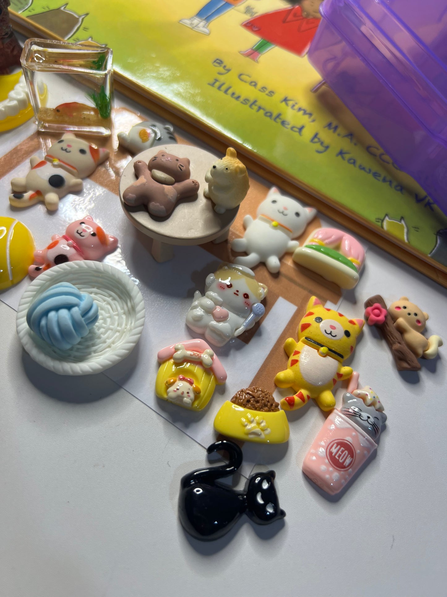 Story Kit Speech Therapy Early Sounds  Mini Objects for Speech Therapy Ted and Tina Adopt a Kitten Articulation Miniature Objects