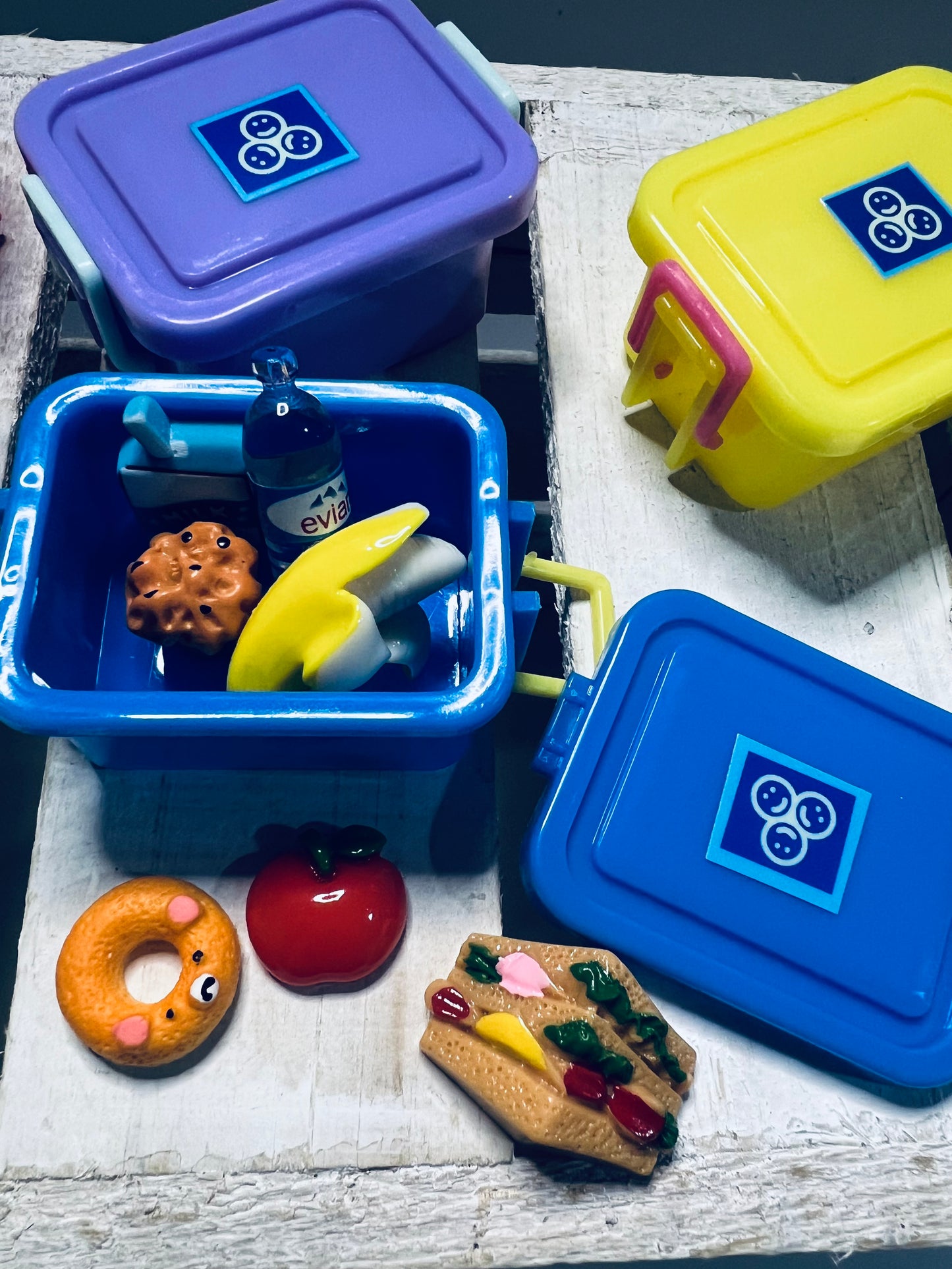 Miniature Lunch Box with Food  Minis Dollhouse Food Mini Objects for Speech Therapy Trinkets School Minis