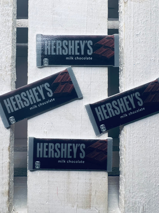 Miniature Hershey Bar Trinket Faux Chocolate 2D Acrylic Objects for Speech Therapy Doodads Dollhouse Miniature Candy