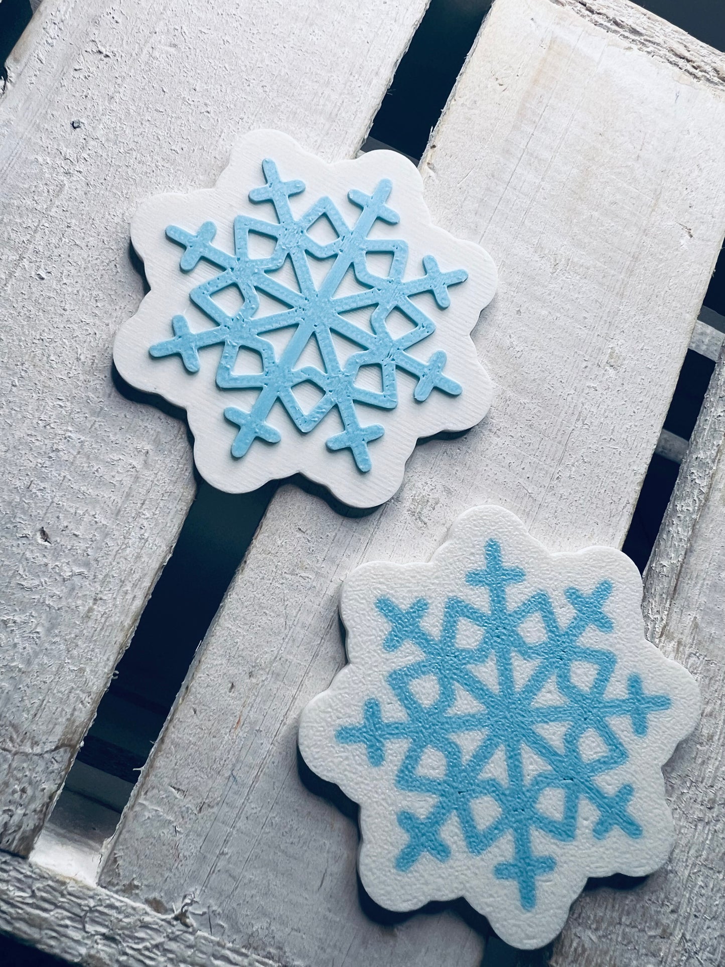 Snow Fidget Miniature Snowflake Objects with texture on each side  Speech Therapy Mini Objects Winter Minis Season Theme Trinkets