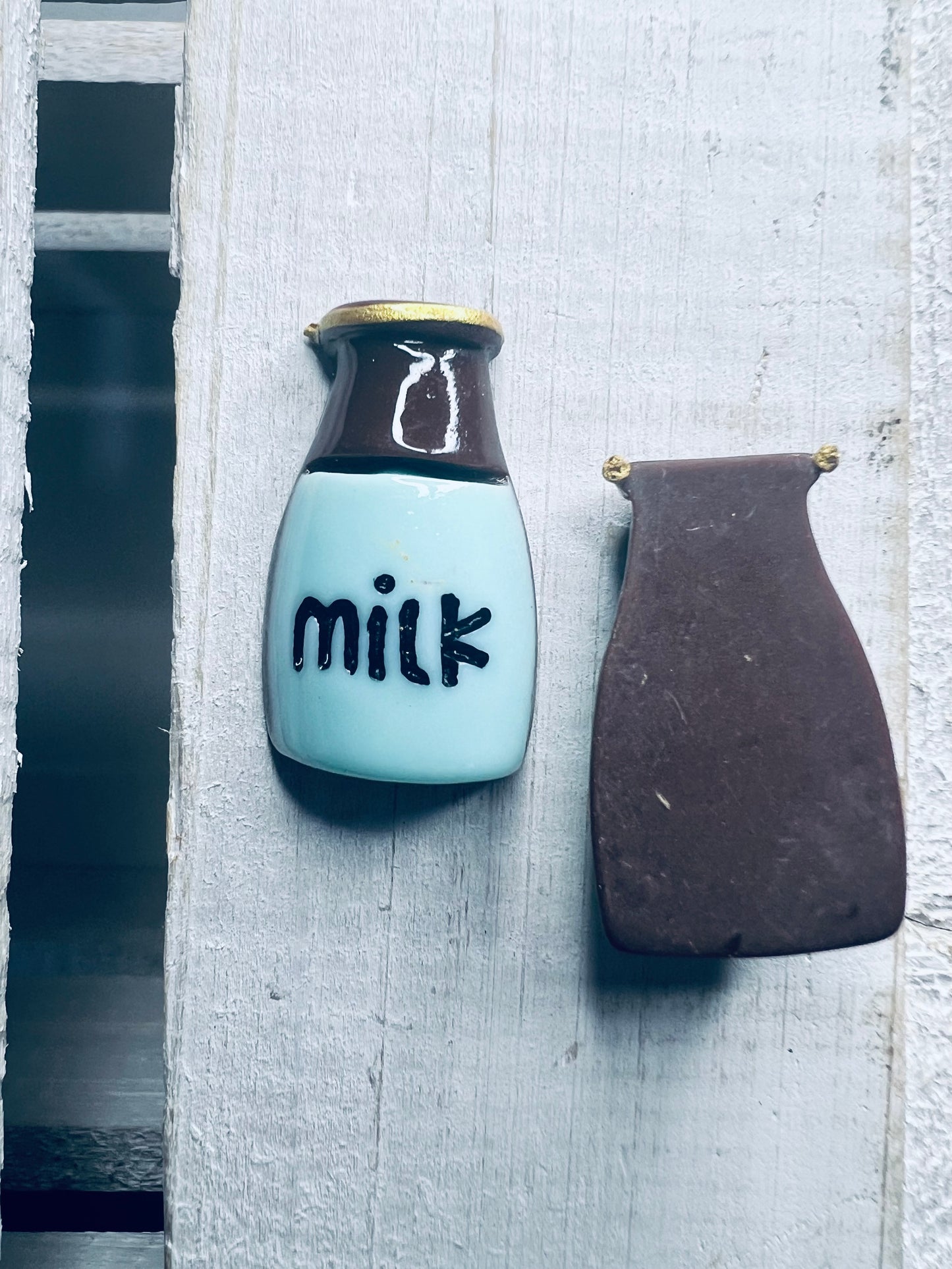 Miniature Chocolate Milk Bottle Trinket Speech Therapy Mini Objects for Montessori Sound Box Say and Play Minis