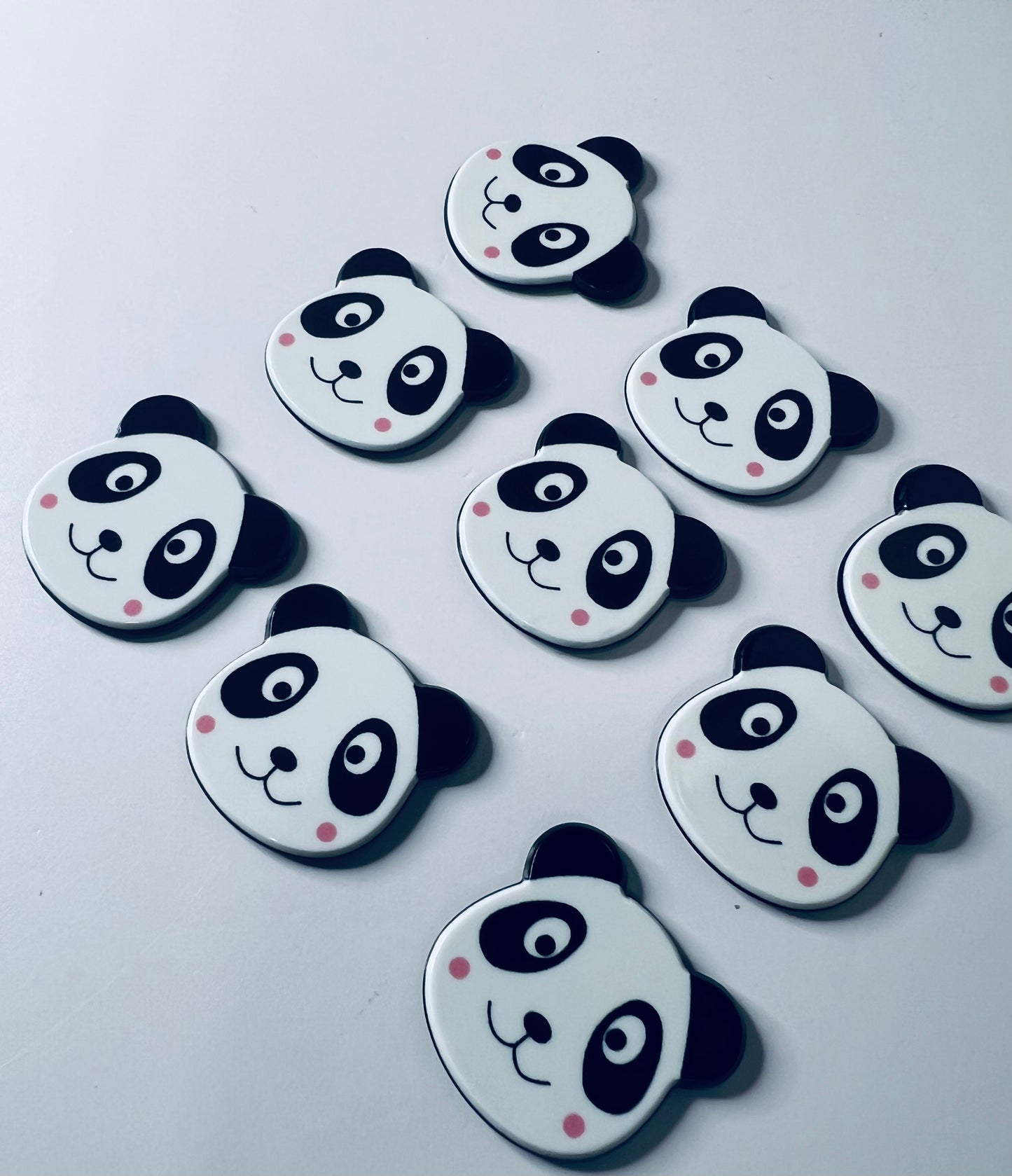 Mini objeto PANDA baratija terapia del habla resina Panda Cabochon Montessori miniaturas Panda cabeza baratija