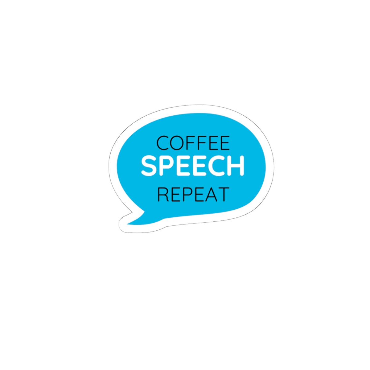 SLP Coffee Speech Repeat Kiss-Cut Stickers - Coffee Lovers and Speech Therapists