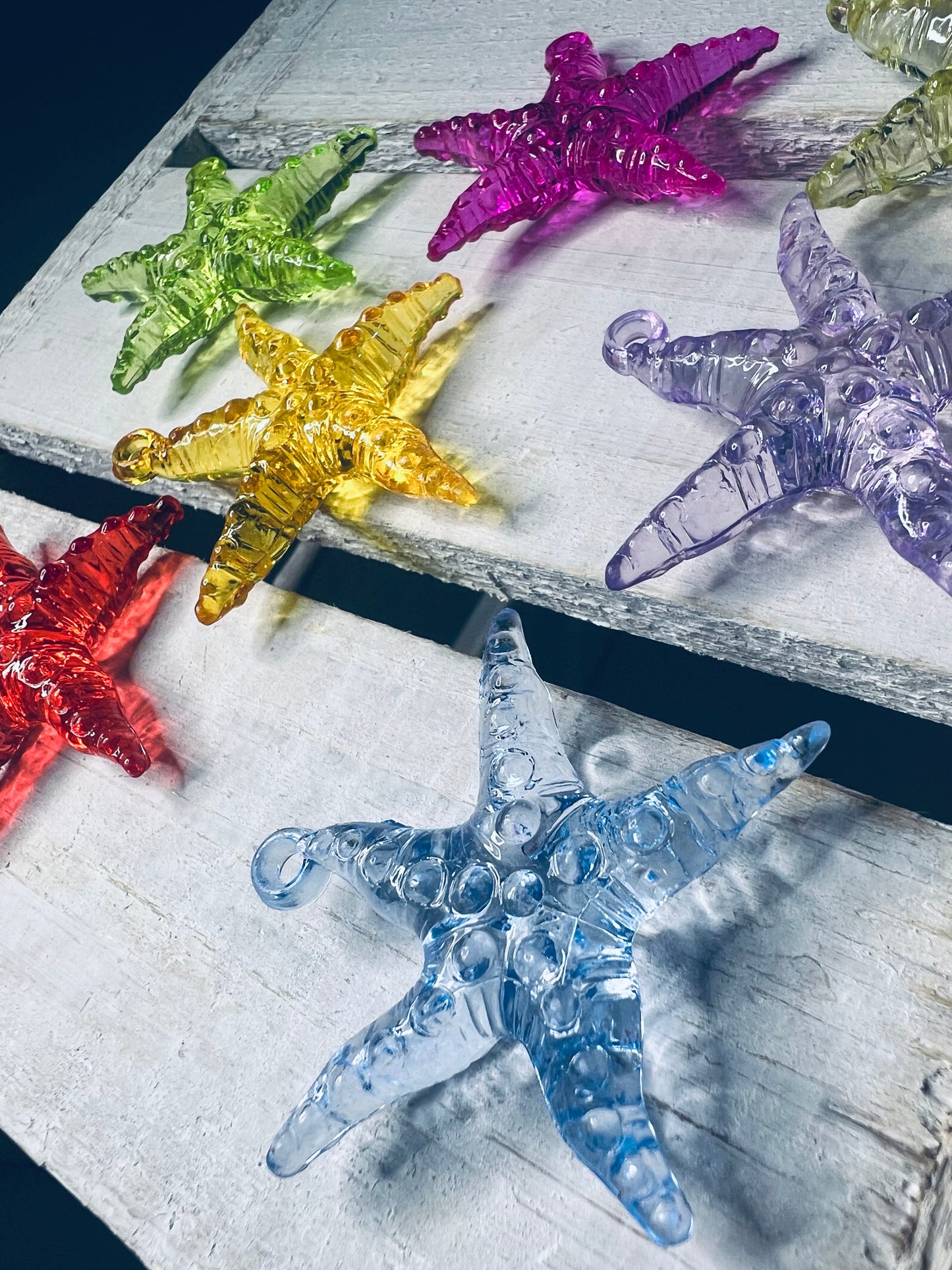 Miniature Starfish Trinkets Larger Mini Object Speech Therapy Ocean Theme Minis Acrylic Starfish Charm