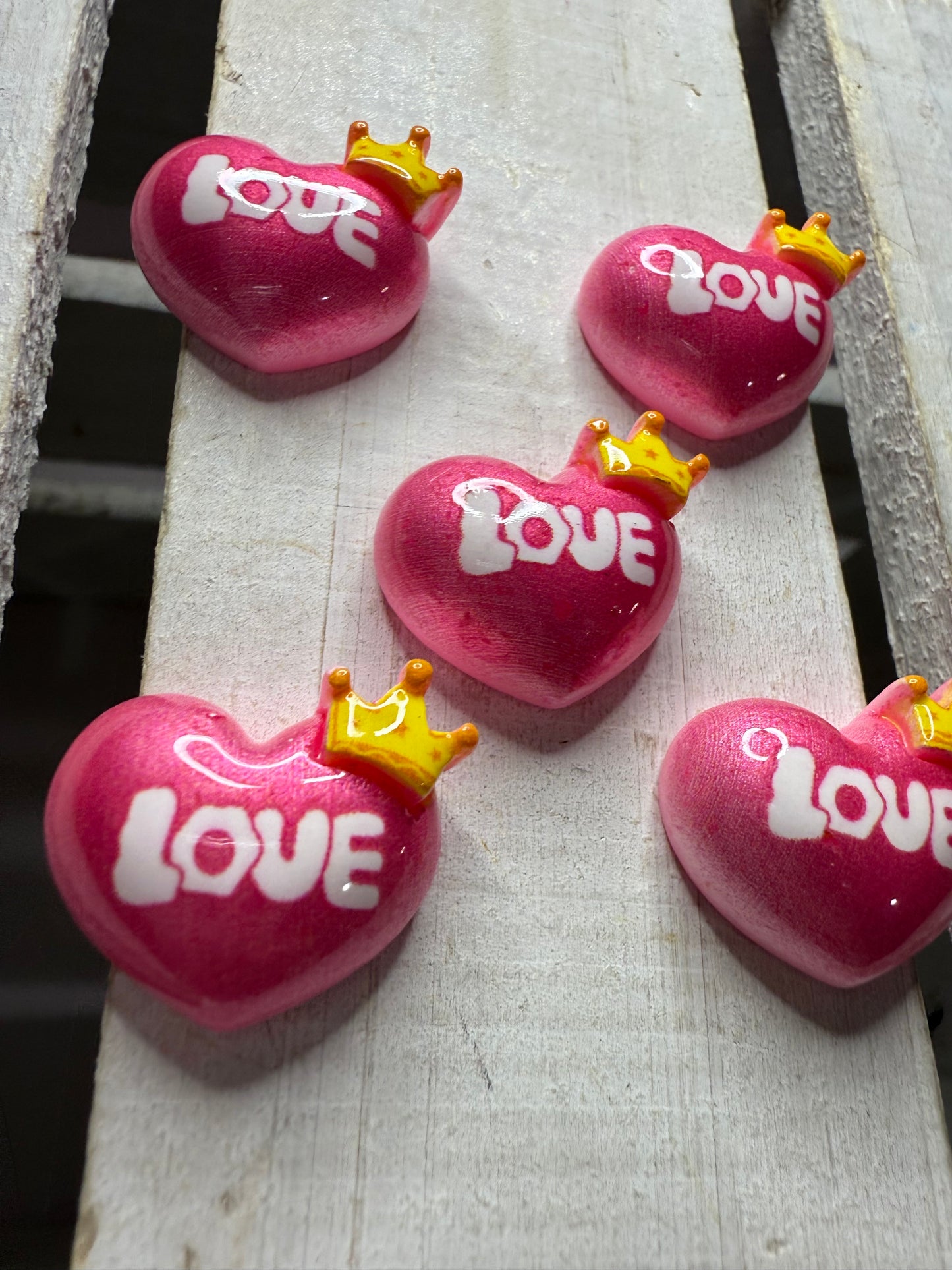 Valentine LOVE heart trinket Miniature pink Heart Mini Objects for Speech Therapy Valentines Trinkets  Doodads Pocket Hug Heart