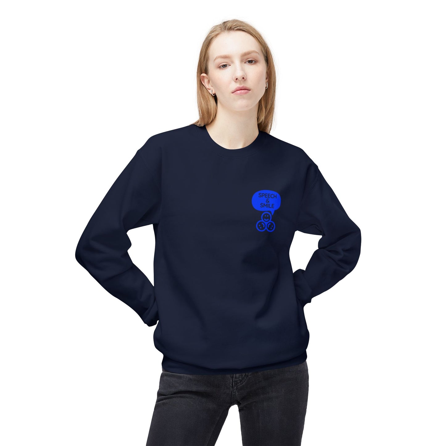 Speech Therapy Shirt Pullover Speech and Smile Merch -  Unisex Midweight Softstyle Fleece Crewneck Sweatshirt