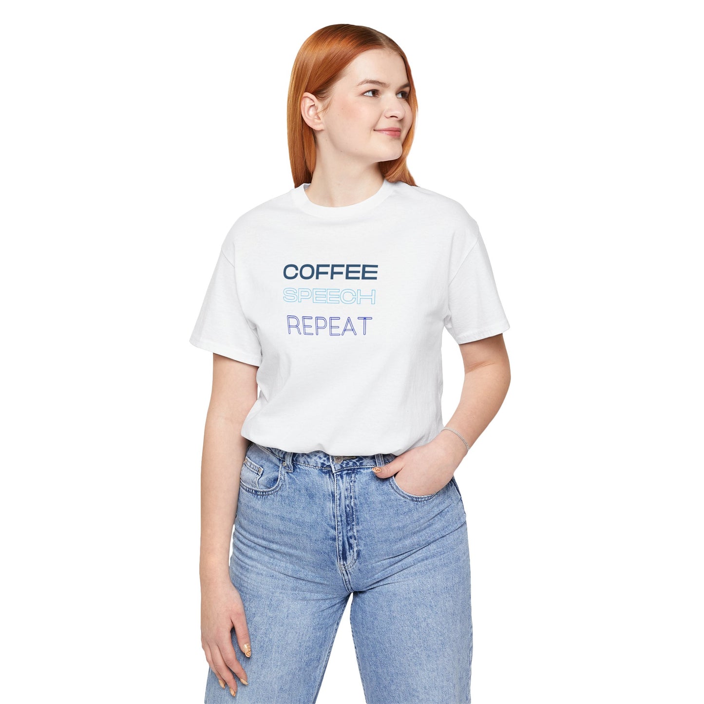 Speech Therapy T-Shirt - SLP Gift - Coffee Speech Repeat