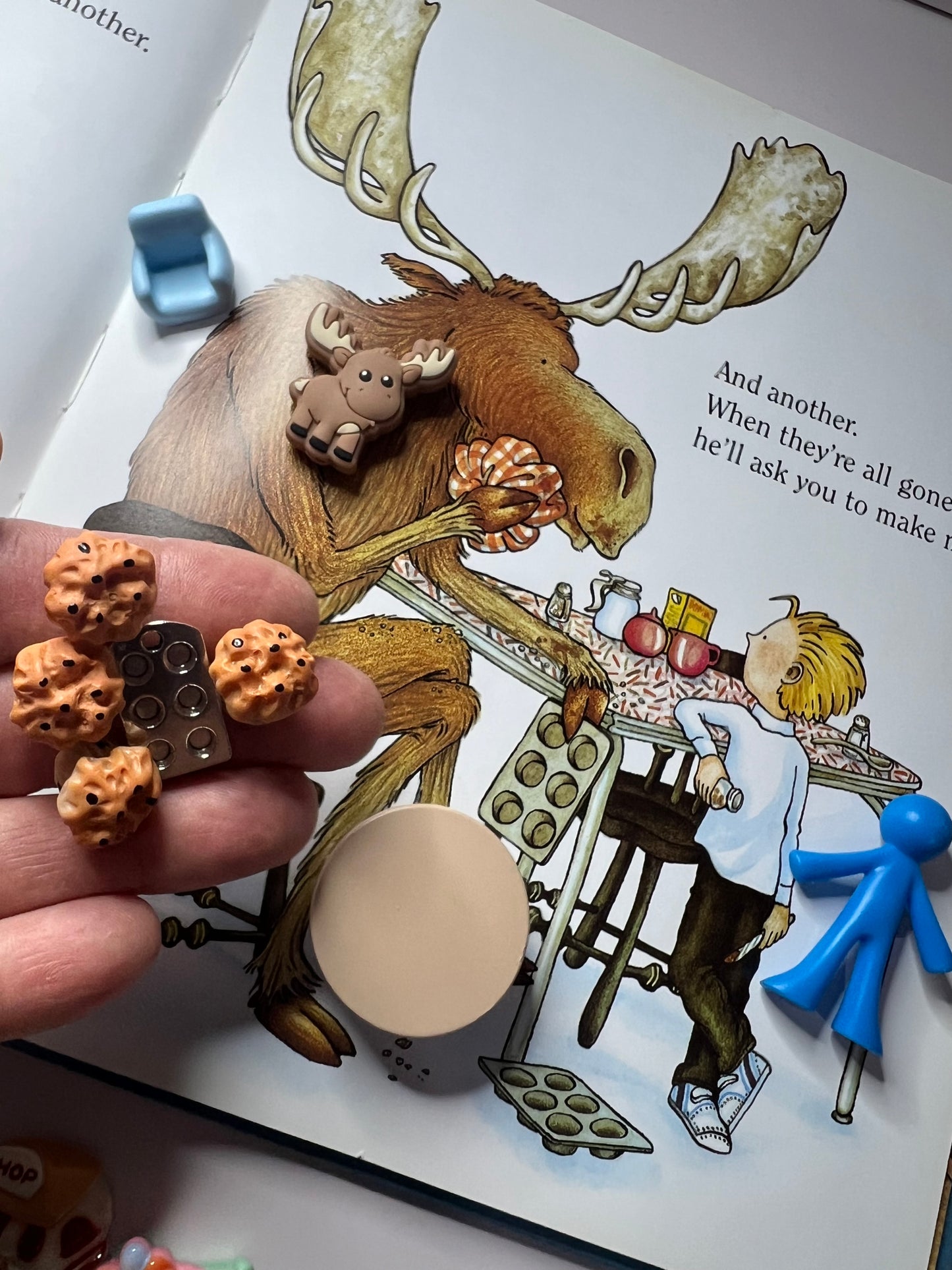 If You Give a Moose a Muffin Book Story Kit Mini Objects Speech Therapy Say and Play Book Activities