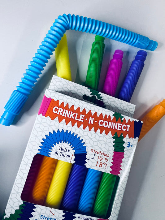 Pop Tubes Sensory Play Crinkle and Connect Tubes Fidget Toys Pop Tubes