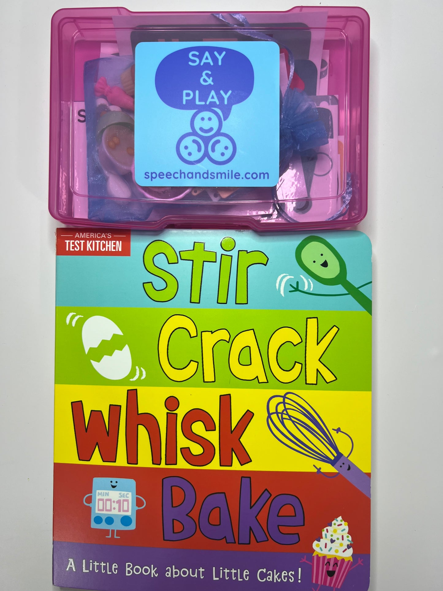 Story Kit for Stir Crack Whisk Bake - Miniature Baking Trinkets - Mini Objects for Speech Therapy - Mini Story Kit with Trinkets Sequence