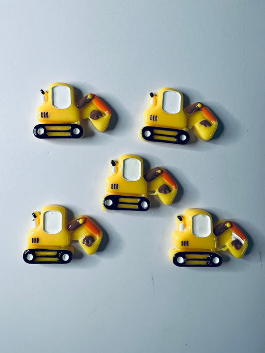 Miniature Excavator  Trinket Letter X Objects Alphabet Trinkets Transportation Trinkets Mini Objects-Resin Construction Truck