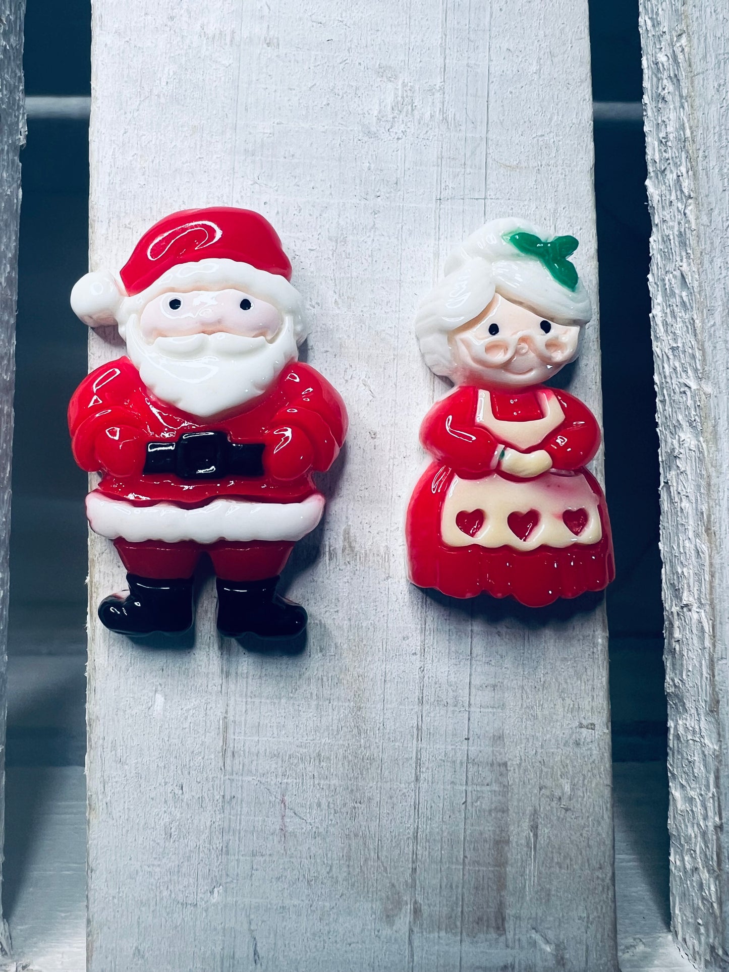 Miniature Mr and Mrs Claus Trinkets Christmas mini objects speech therapy Holiday Mini Santa Object