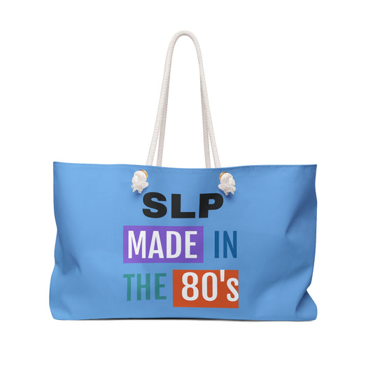 80s theme Tote Bag for therapist SLP gift Speech Therapy tote for toys and more Speech and Smile Bag