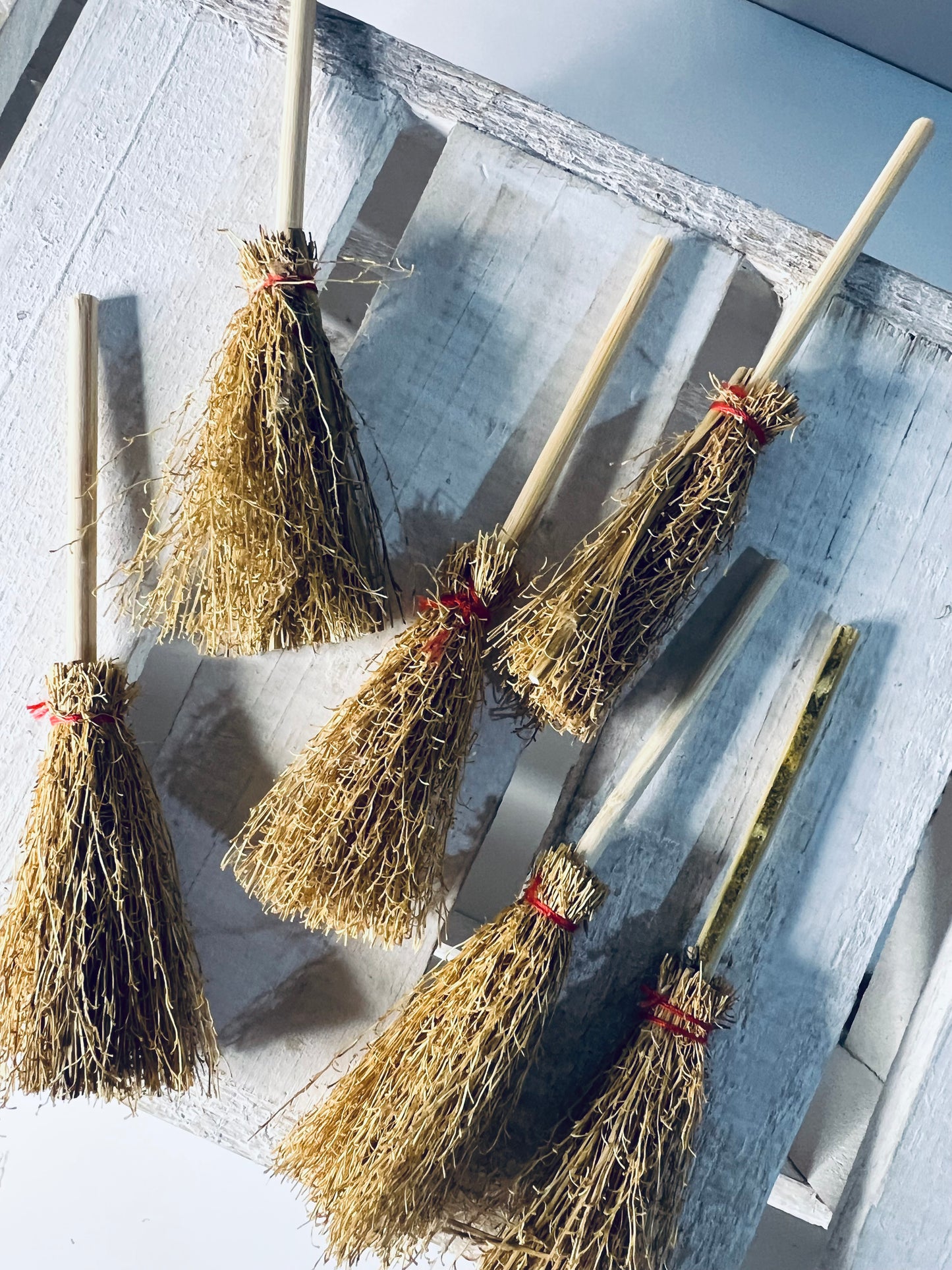 Miniature straw broom  fall dollhouse mini cinnamon broom  Fall Objects Speech Therapy Trinkets  Doodads craft brooms