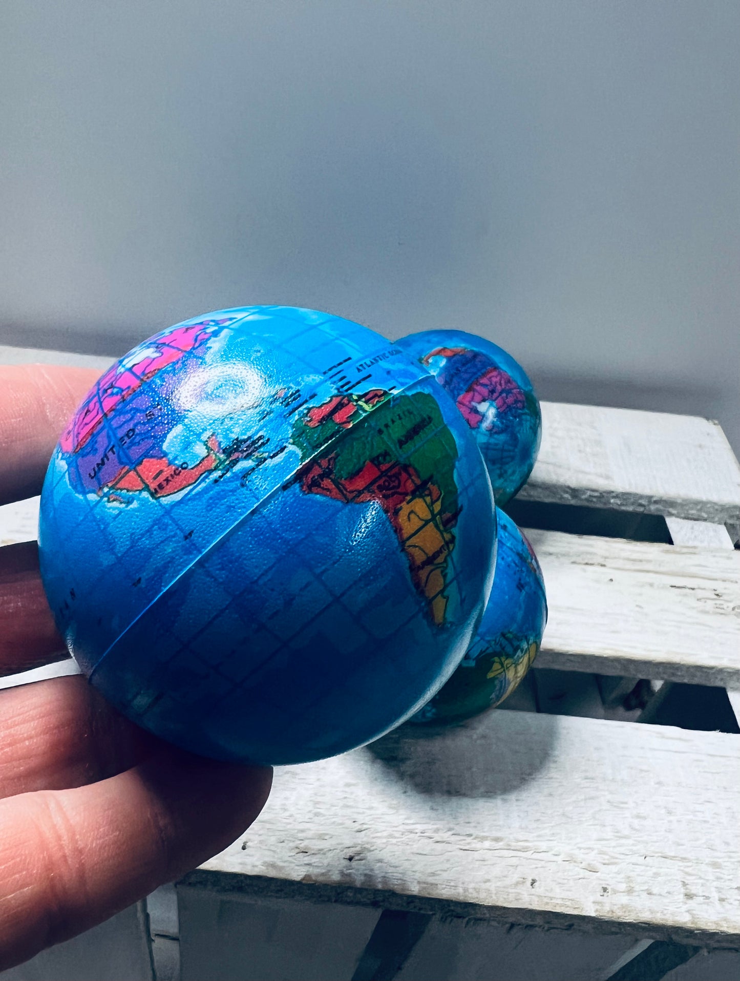 Mini bola de tierra Fidget Squish Earth Ball escritorio estrés bola tranquila Fidget