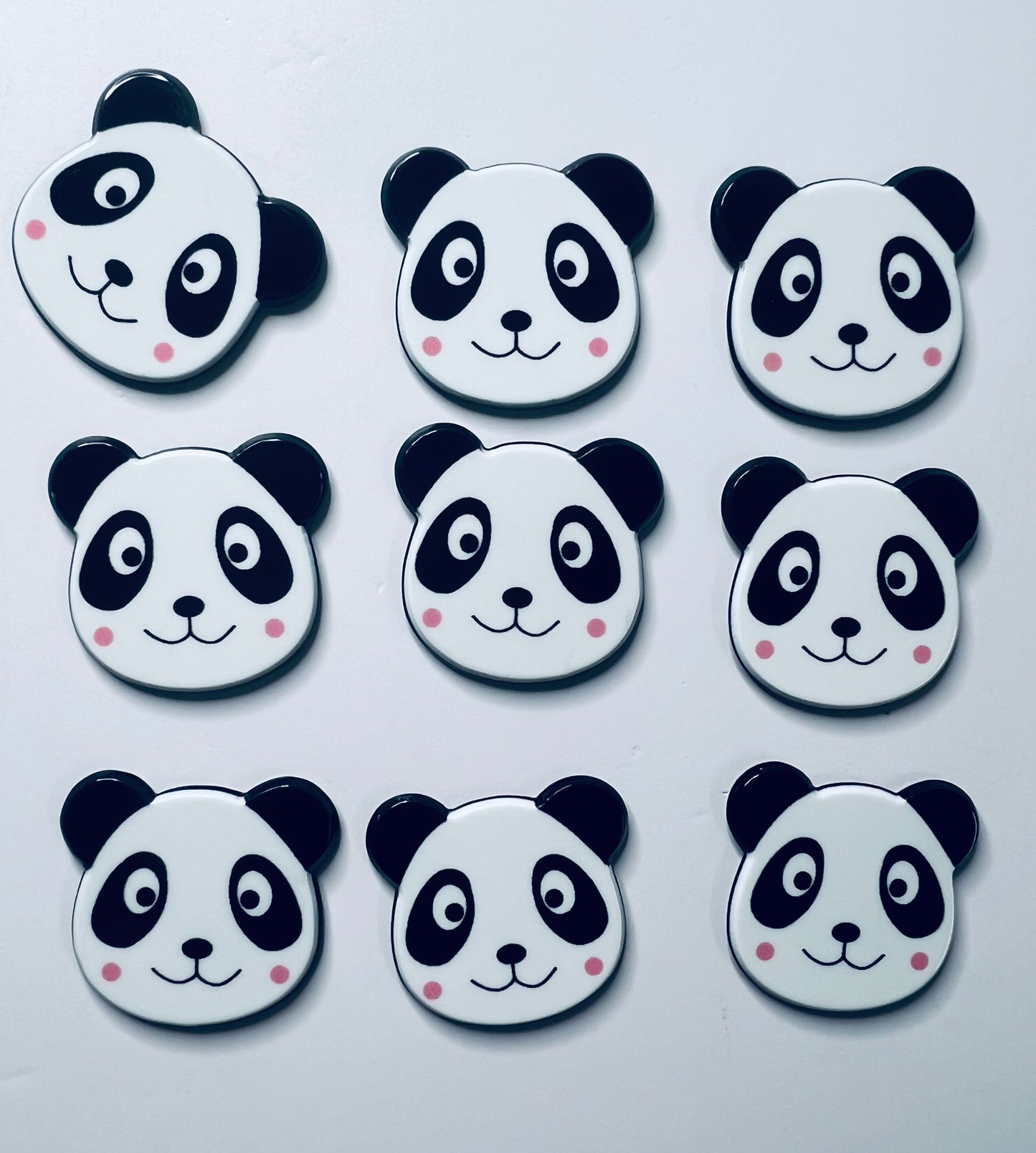 Mini Object PANDA Trinket Speech Therapy Resin Panda Cabochon Montessori Miniatures Panda Head Trinket