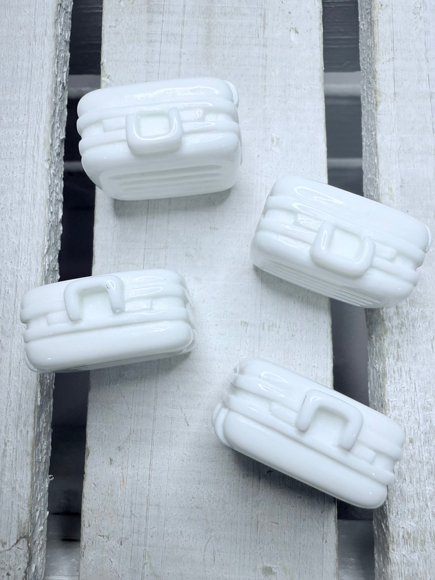 Miniature Suitcase White Luggage Trinket Minis for Speech Therapy Themed Mini Objects Travel Trinkets Doodads