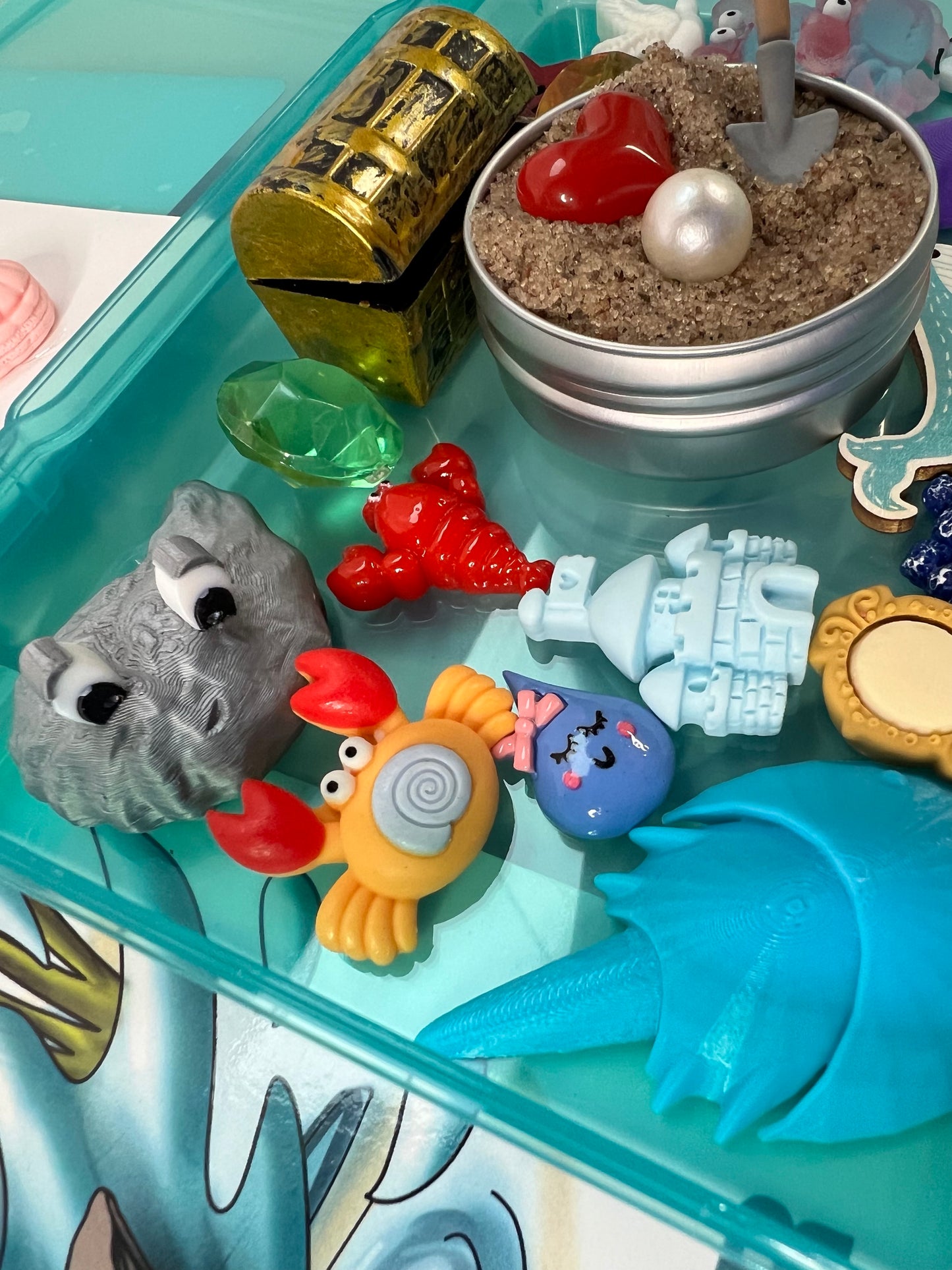 Say and Play Story Kit for Wally the Wellfleet Oyster Story Trinkets  Ocean Theme Mini Objects Speech Therapy