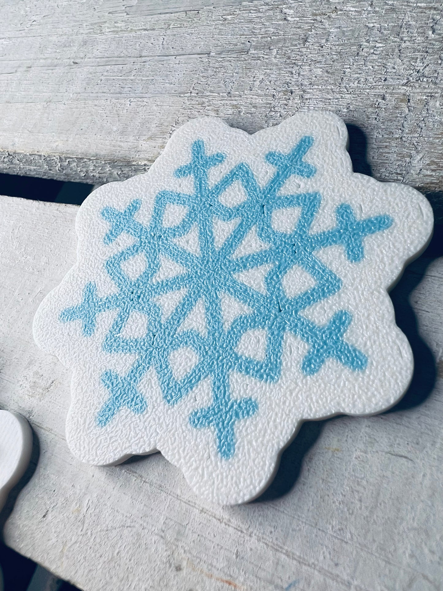 Snow Fidget Miniature Snowflake Objects with texture on each side  Speech Therapy Mini Objects Winter Minis Season Theme Trinkets