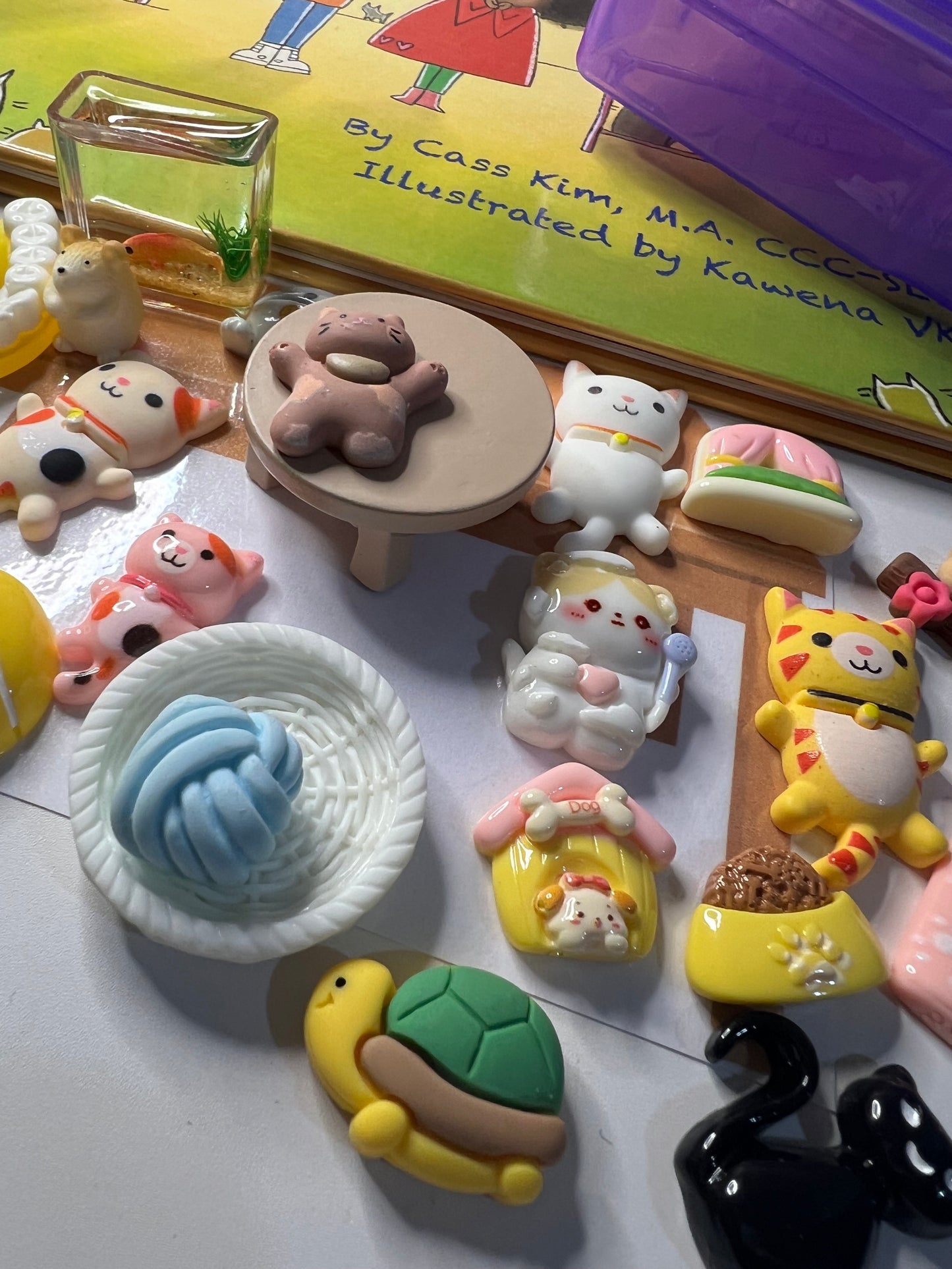 Story Kit Speech Therapy Early Sounds  Mini Objects for Speech Therapy Ted and Tina Adopt a Kitten Articulation Miniature Objects