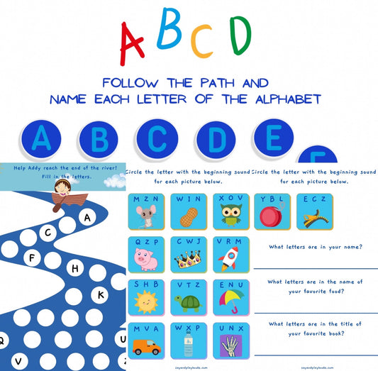 Actividades complementarias del libro del alfabeto para niños Hojas de trabajo de extensión del libro del alfabeto para la participación en el aprendizaje