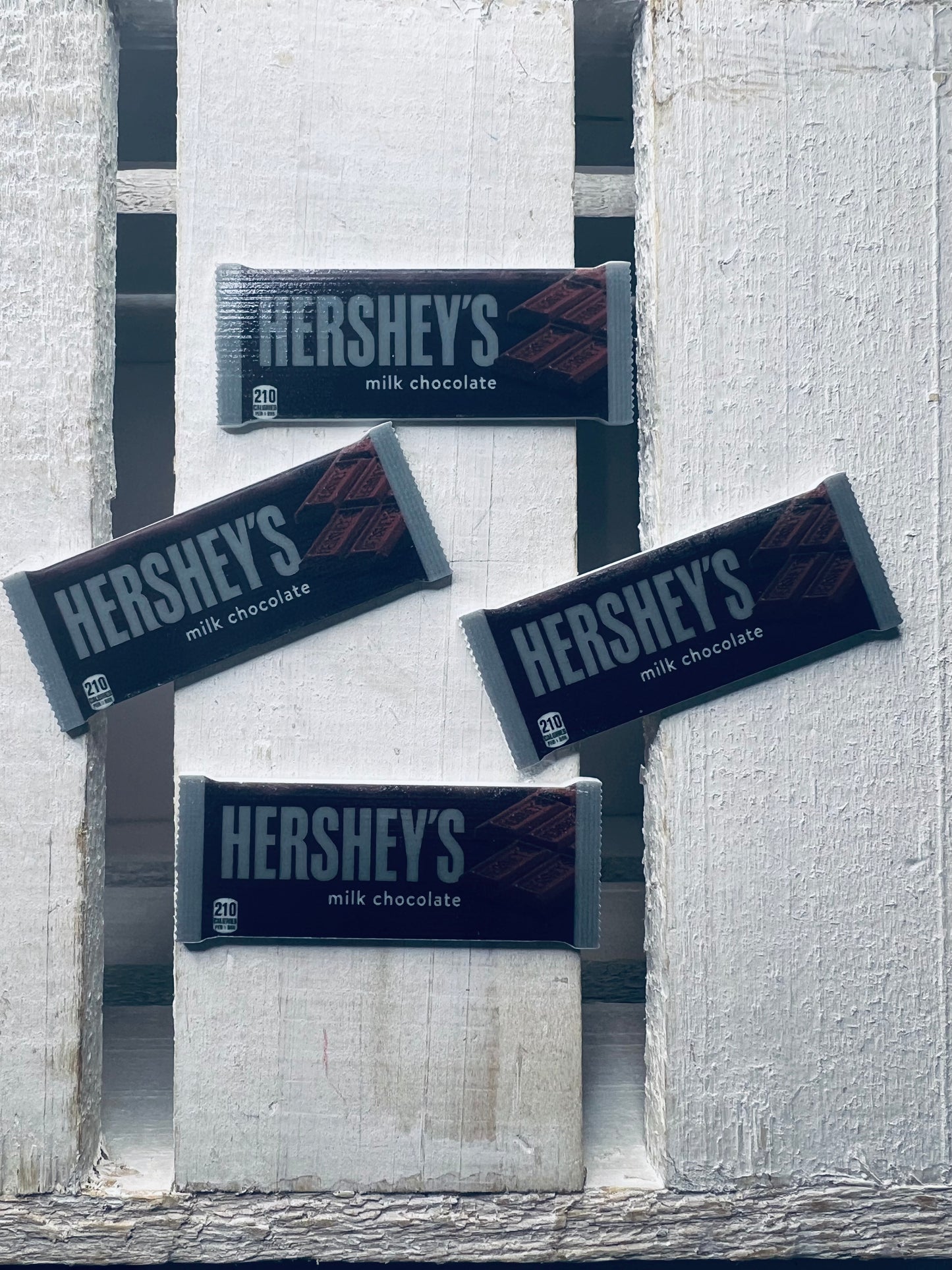 Miniature Hershey Bar Trinket Faux Chocolate 2D Acrylic Objects for Speech Therapy Doodads Dollhouse Miniature Candy