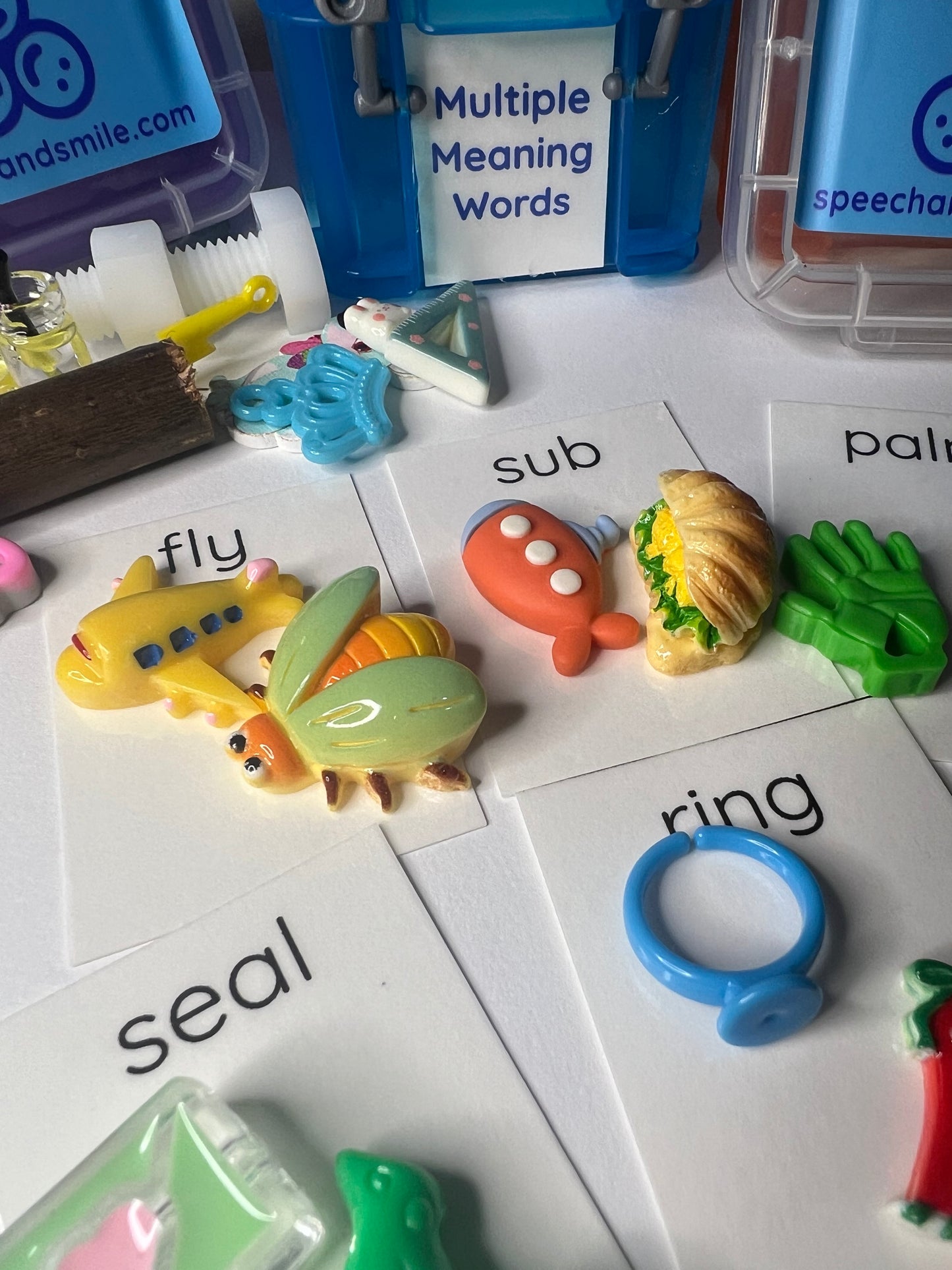 Multiple Meaning Word Mini Objects for Speech Therapy Semantics Activity Language Task Box