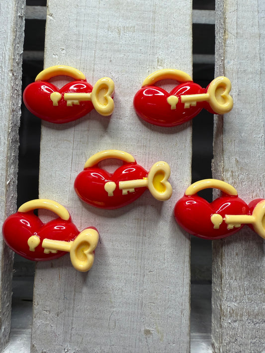 Valentine Minis Key to my Heart Trinket Miniature Red Heart Mini Objects for Speech Therapy Trinkets  Doodads Pocket Hug Heart