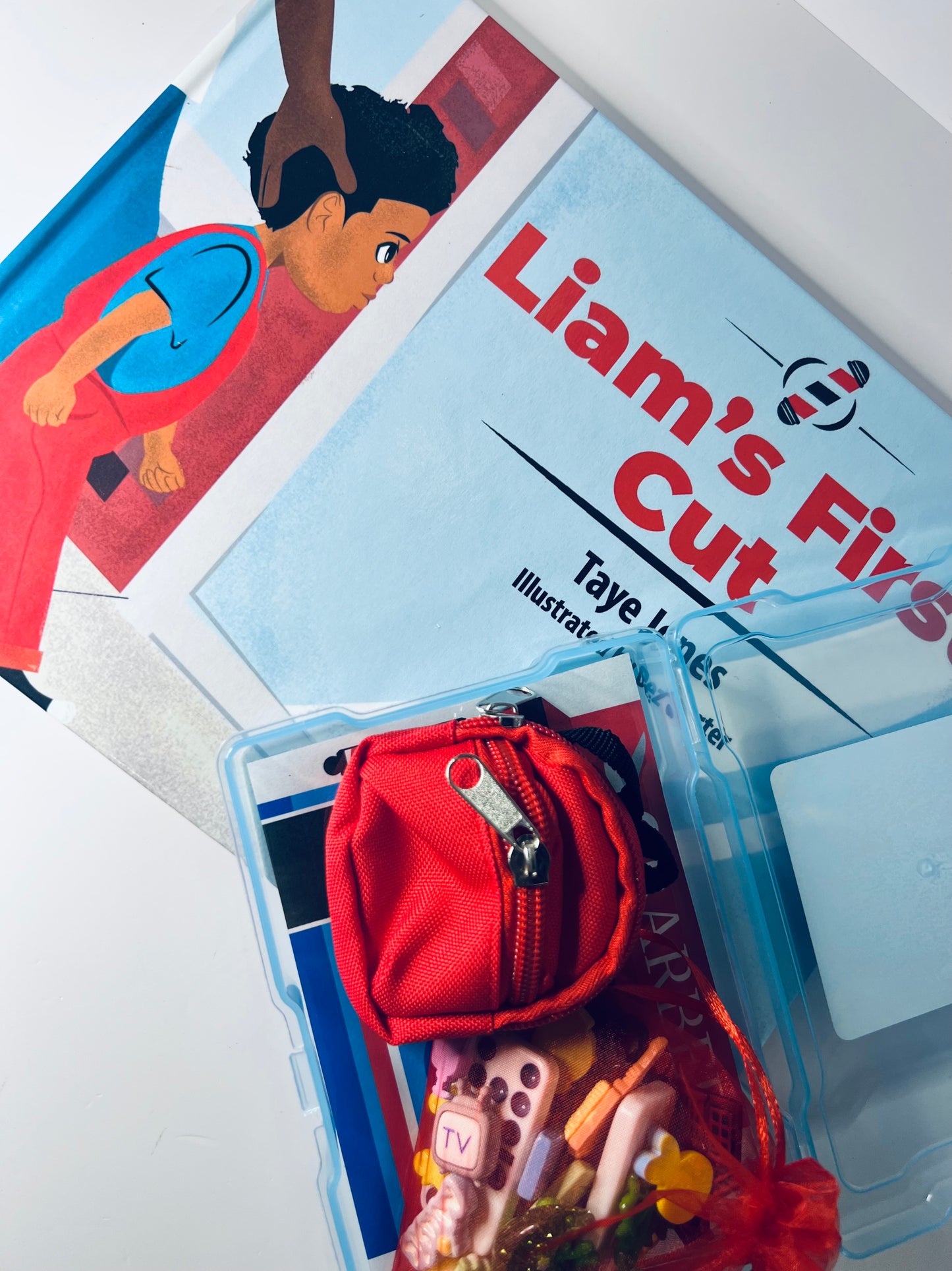 Story Kit for Liam’s First Cut Mini Objects for Speech Therapy First Haircut Book for Speech Therapy Story Props