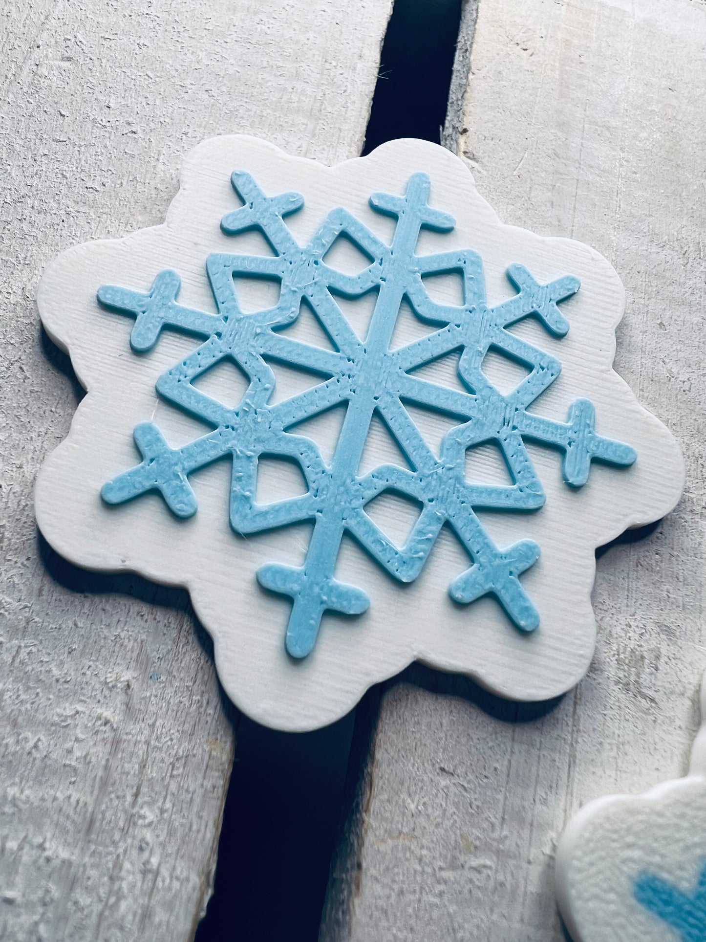 Snow Fidget Miniature Snowflake Objects with texture on each side  Speech Therapy Mini Objects Winter Minis Season Theme Trinkets