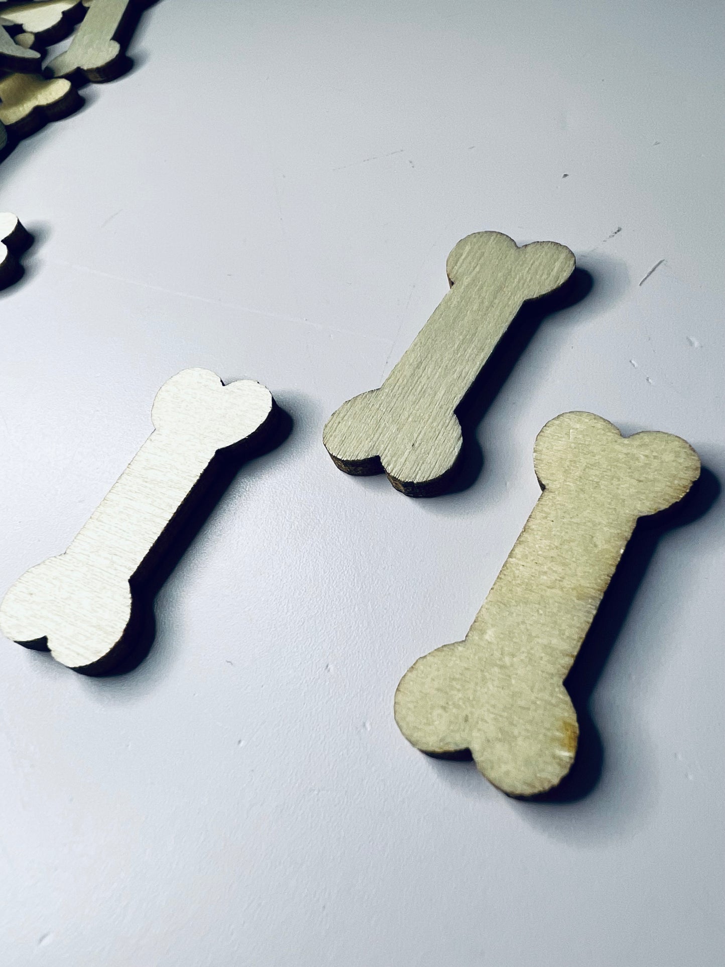 Wood Cut Dog Bones Miniature Dog Bone Trinkets Wood Cut Objects Mini Objects Speech Therapy Dollhouse Miniature Dog Bones
