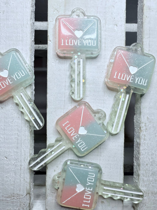 Valentine Key I Love You Key Charm Letter K Alphabet Objects Speech Therapy Trinkets  Doodads Pocket Hug