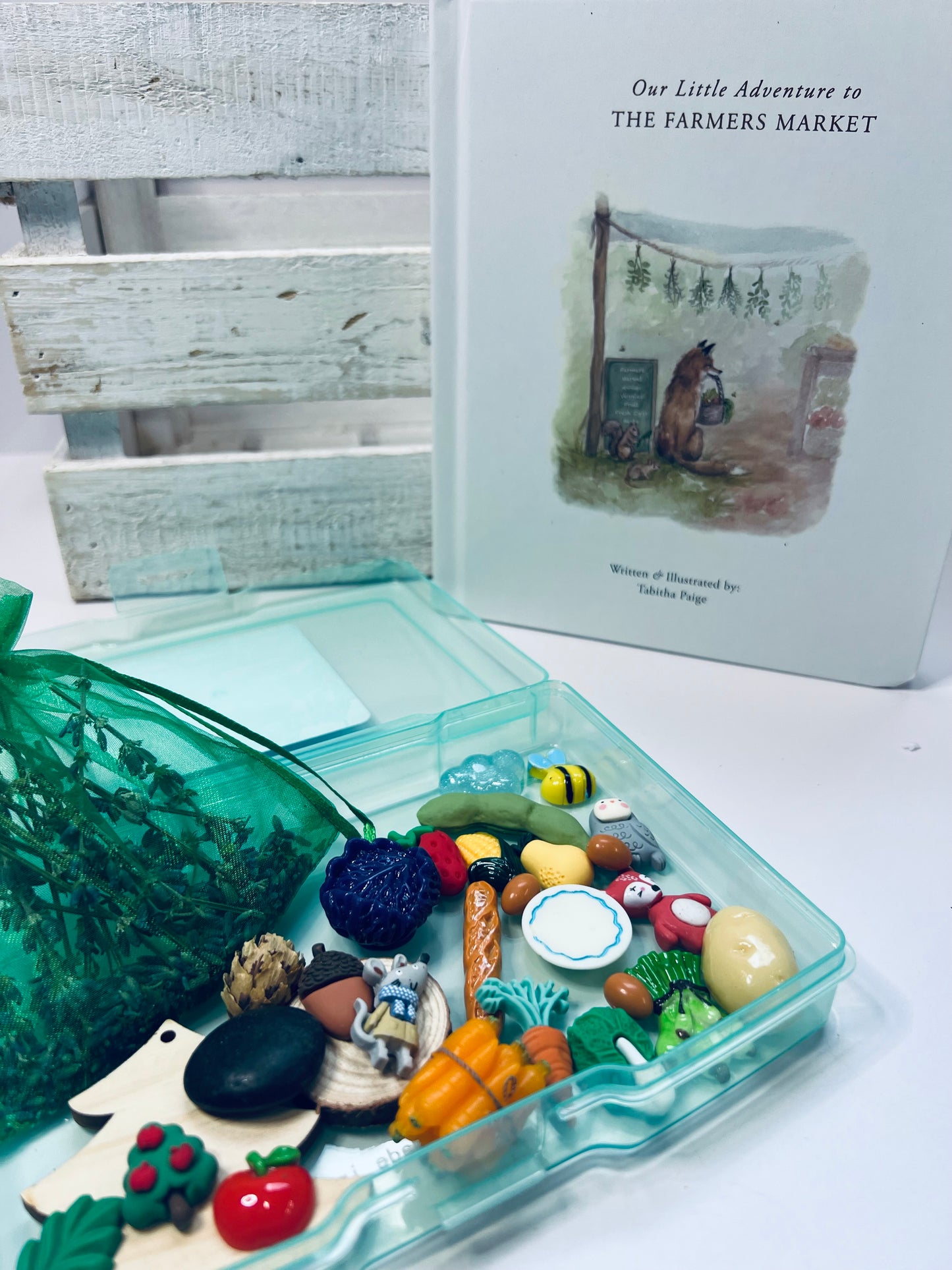 Farmers Market Book and Story Kit Mini Objects for Speech Therapy Tabitha Paige SLP Book