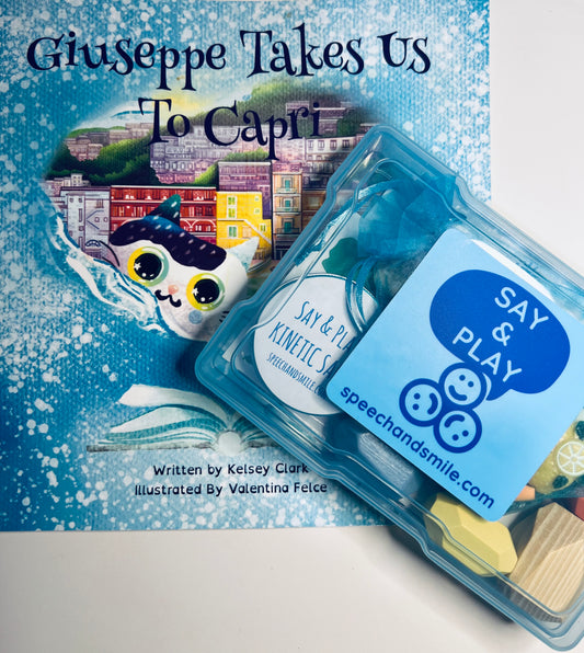 Say and Play Story Kit for Giuseppe Takes us to Capri Mini Objects Speech Therapy  Bilingual SLP Learn about Italy with Minis and Book