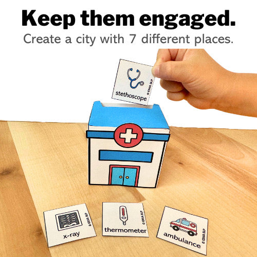 Language Skills Sorting Activity Say and Play Mini Objects for Sorting City 2 Printable Playhouses Targets Categorization and more