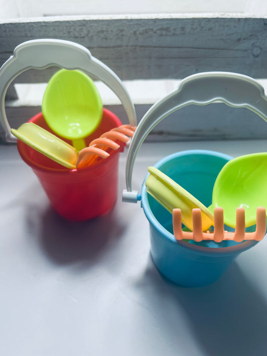 Mini Sand Bucket and Sand Toys  Tools for Sensory Box Play Small Beach Toys