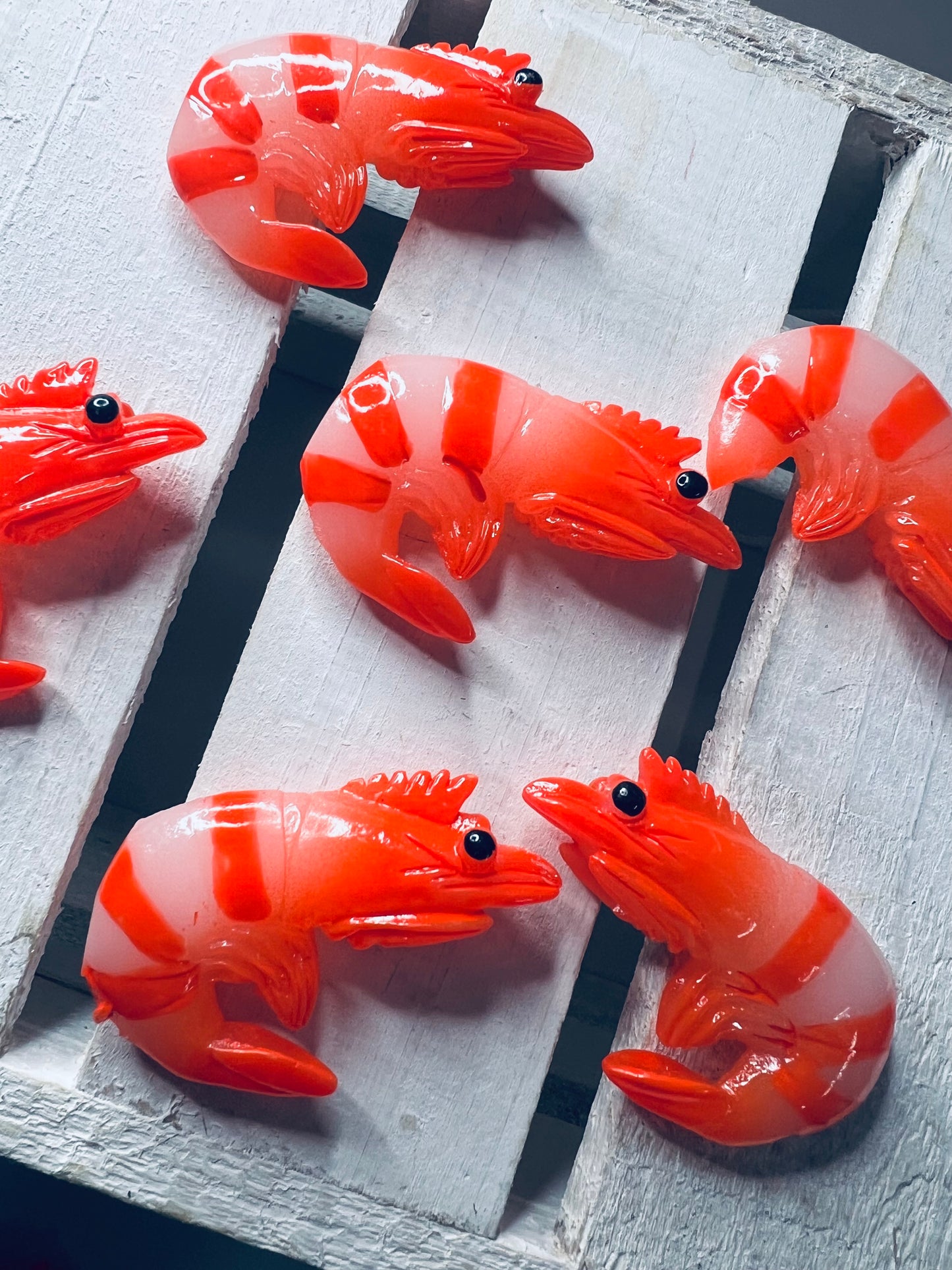 Miniature Shrimp Trinkets Mini Objects Speech Therapy Resin Shrimp Digraph Objects Trinkets Doodads