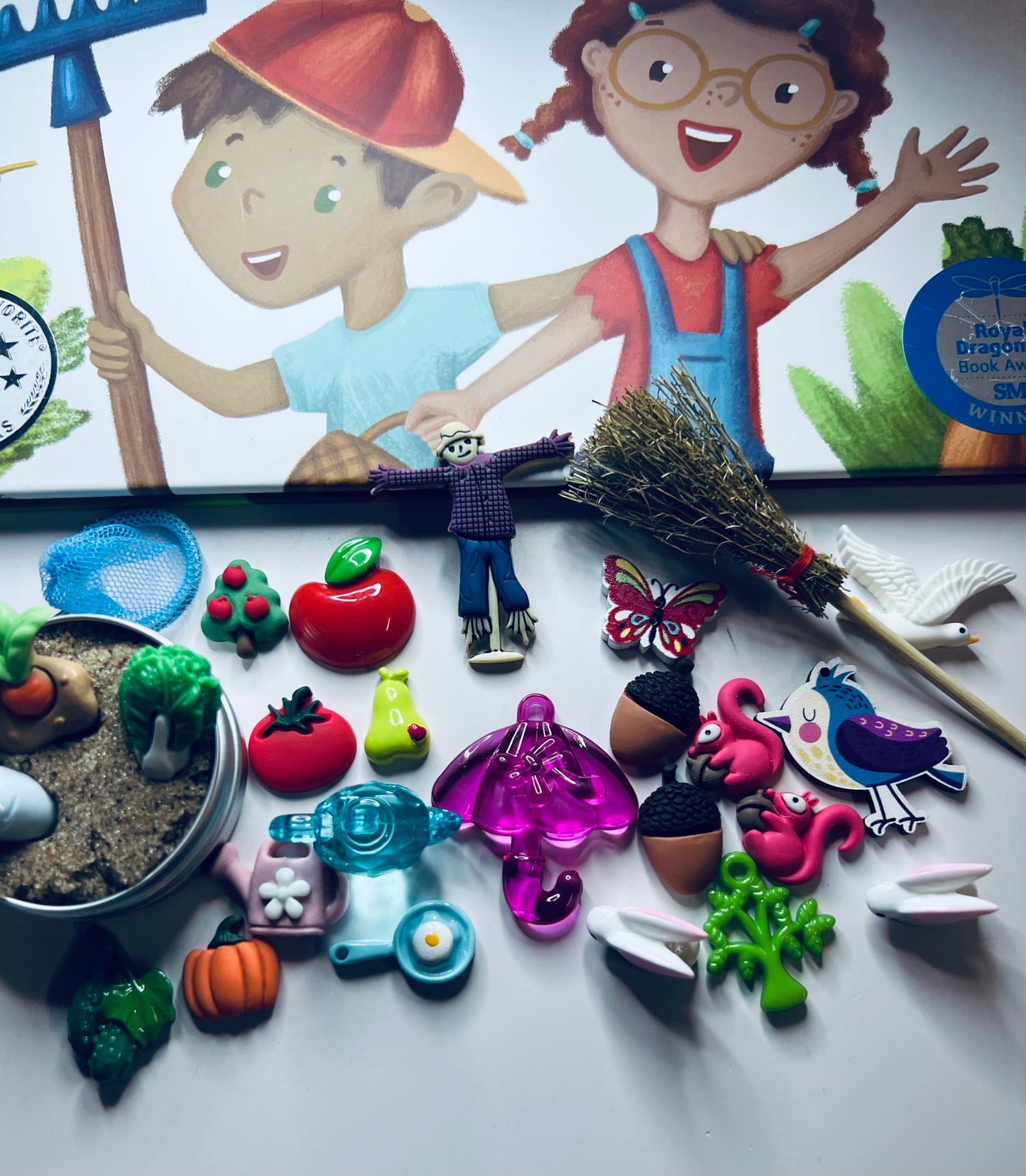 Story Kit for Guardians of the Garden Book Speech Therapy Mini Objects Spring  Garden Theme Miniature Objects