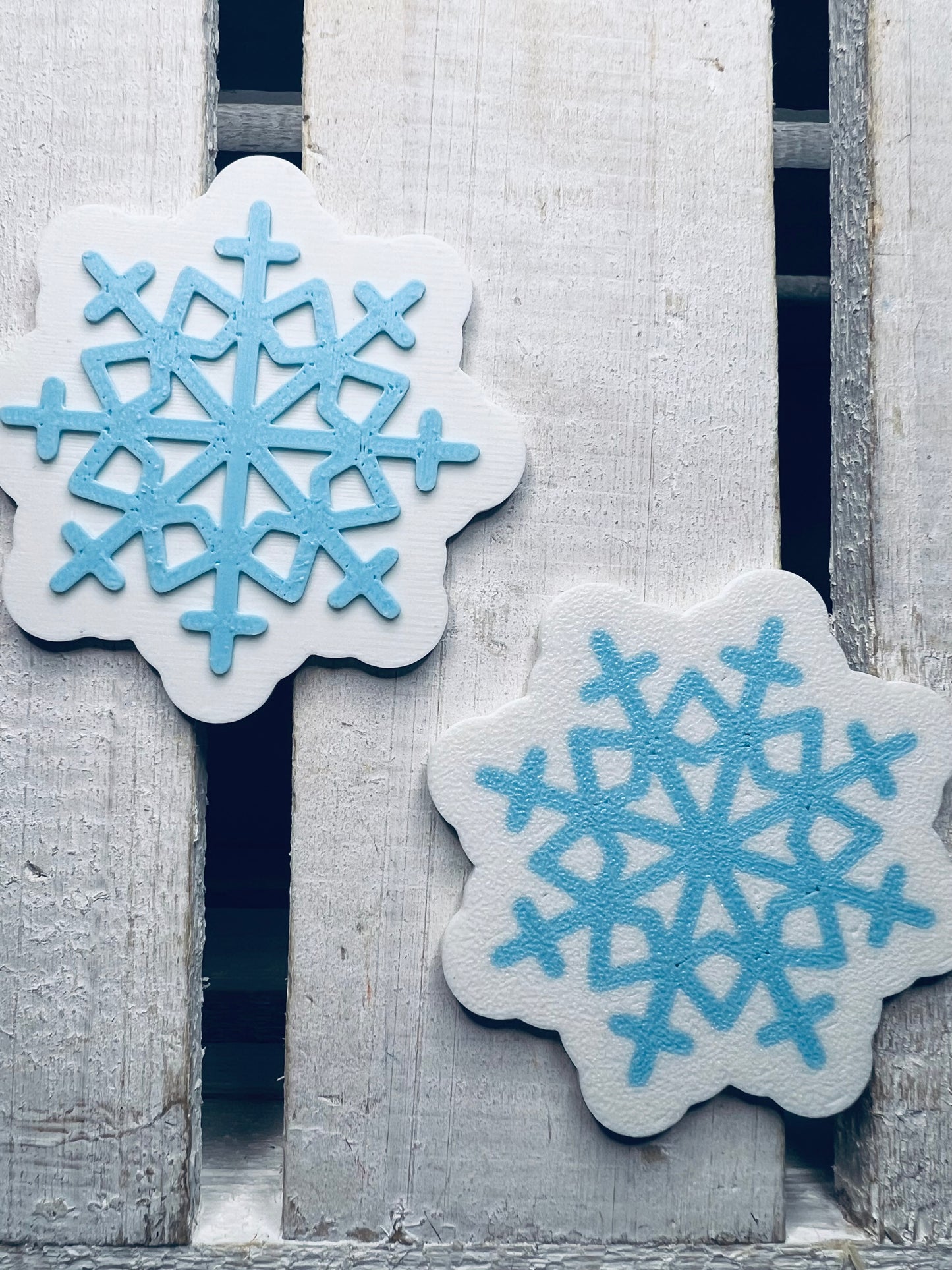 Snow Fidget Miniature Snowflake Objects with texture on each side  Speech Therapy Mini Objects Winter Minis Season Theme Trinkets