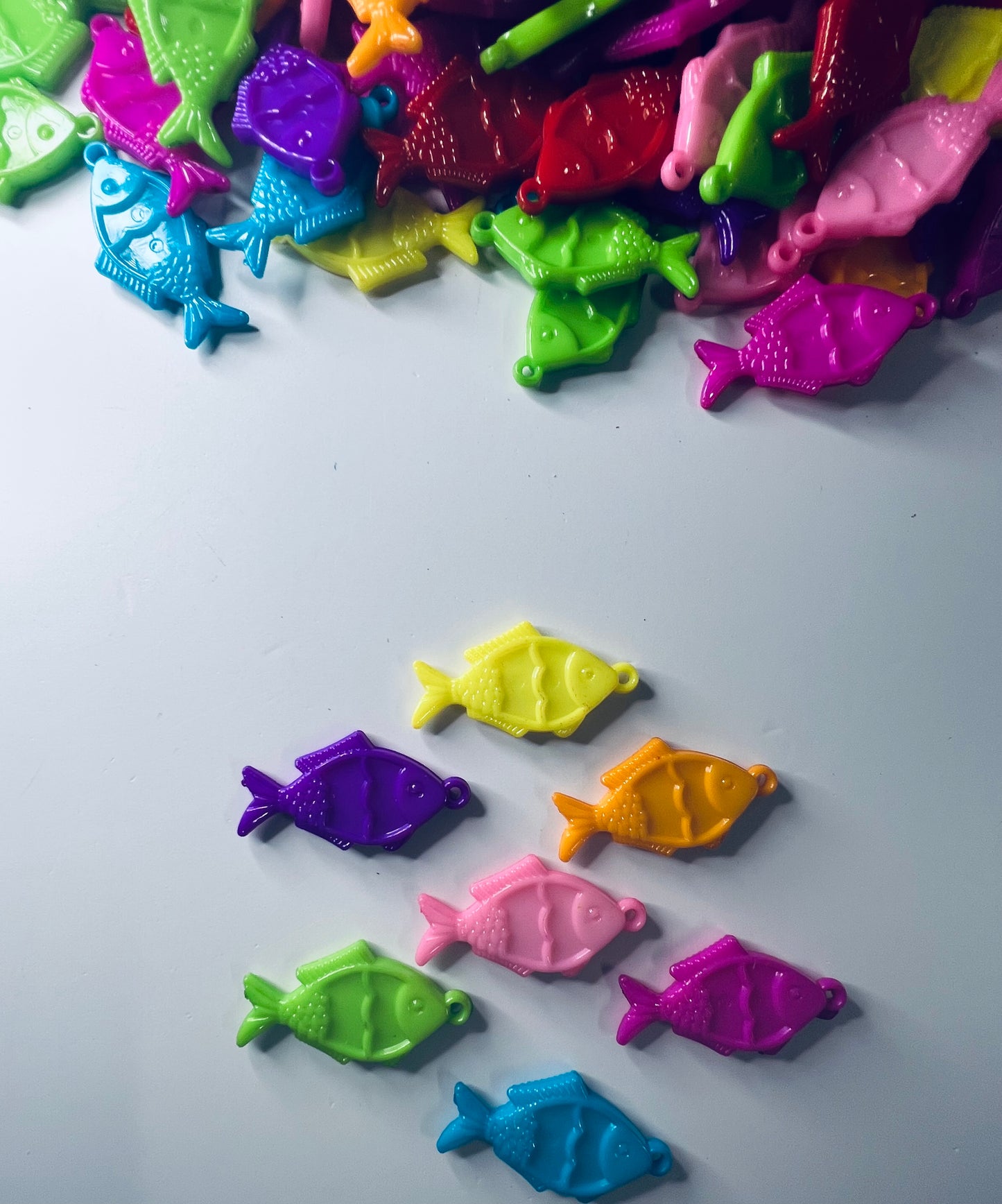 Colorful Miniature Fish Trinkets Charms - Fish Mini Objects Speech Therapy - Acrylic Fish Trinkets - Ocean Trinkets - Doodads - Miniature Goldfish