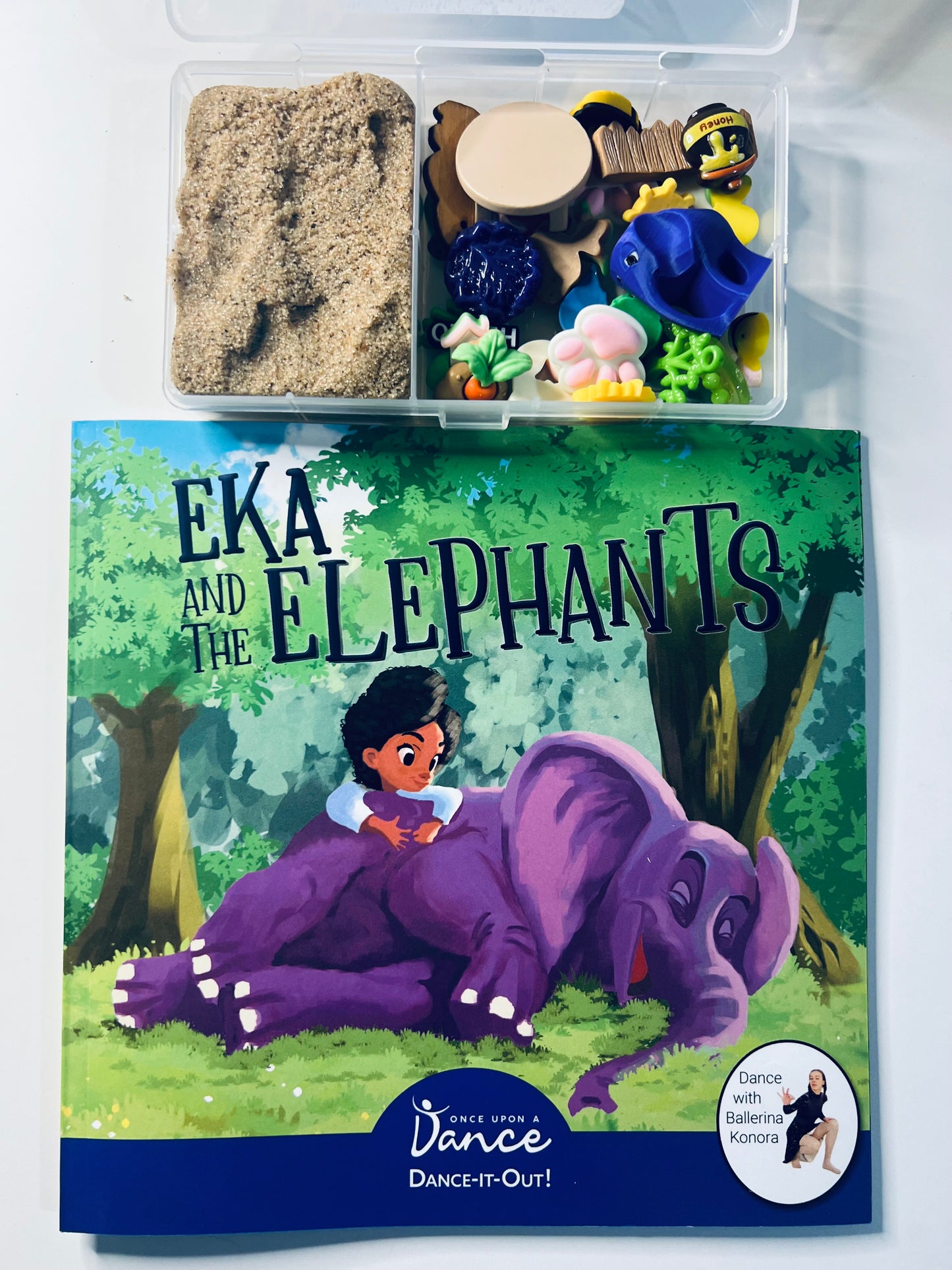 Say and Play Story Kit for Eka and the Elephants Mini Objects BOOK INCLUDED Speech Therapy Trinkets for the Book Reading Gift