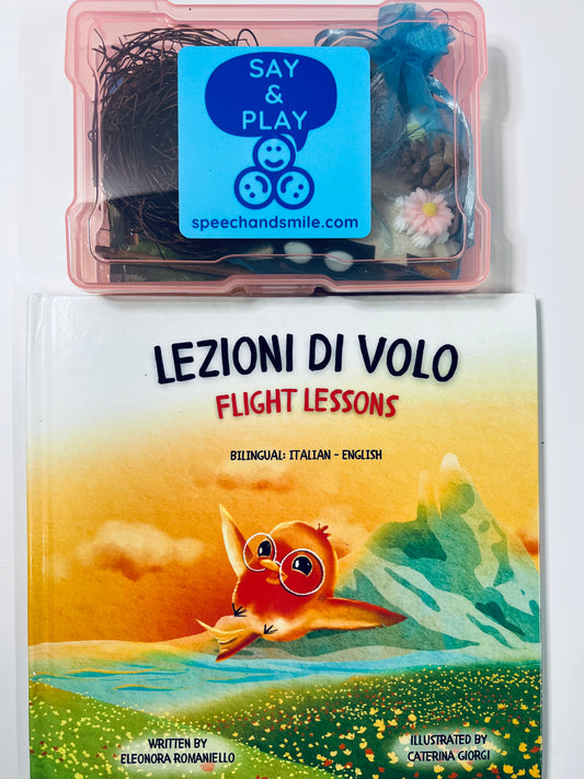 Kit de cuentos para lecciones de vuelo Libro bilingüe Libro inglés e italiano Libro Lezioni di Volo