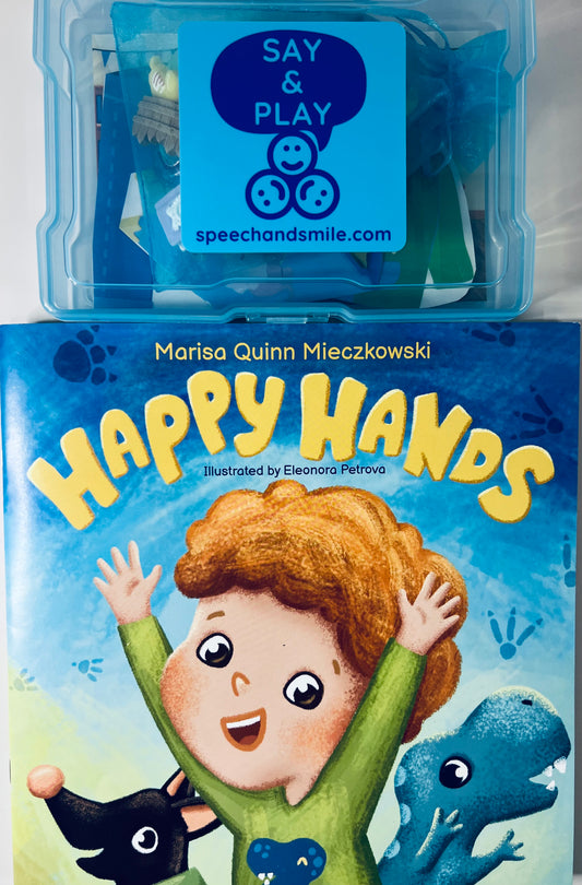 Happy Hands Book Story Kit Mini Objects Speech Therapy Mini Objects Autism Sensory Classroom Book