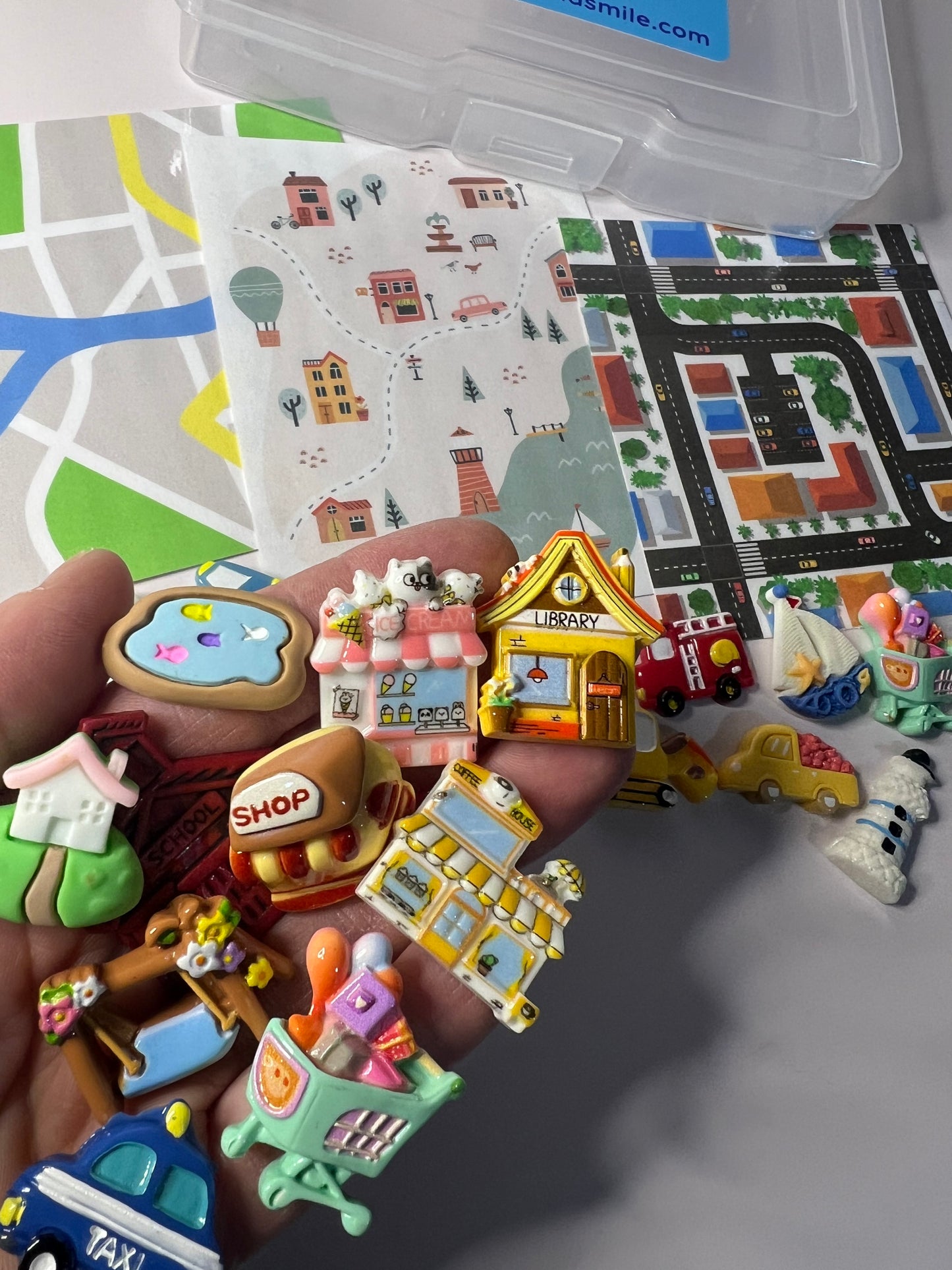 Around the Town Task Box Community Helpers Mini Objects Speech Therapy Language Task Box  Learning my town