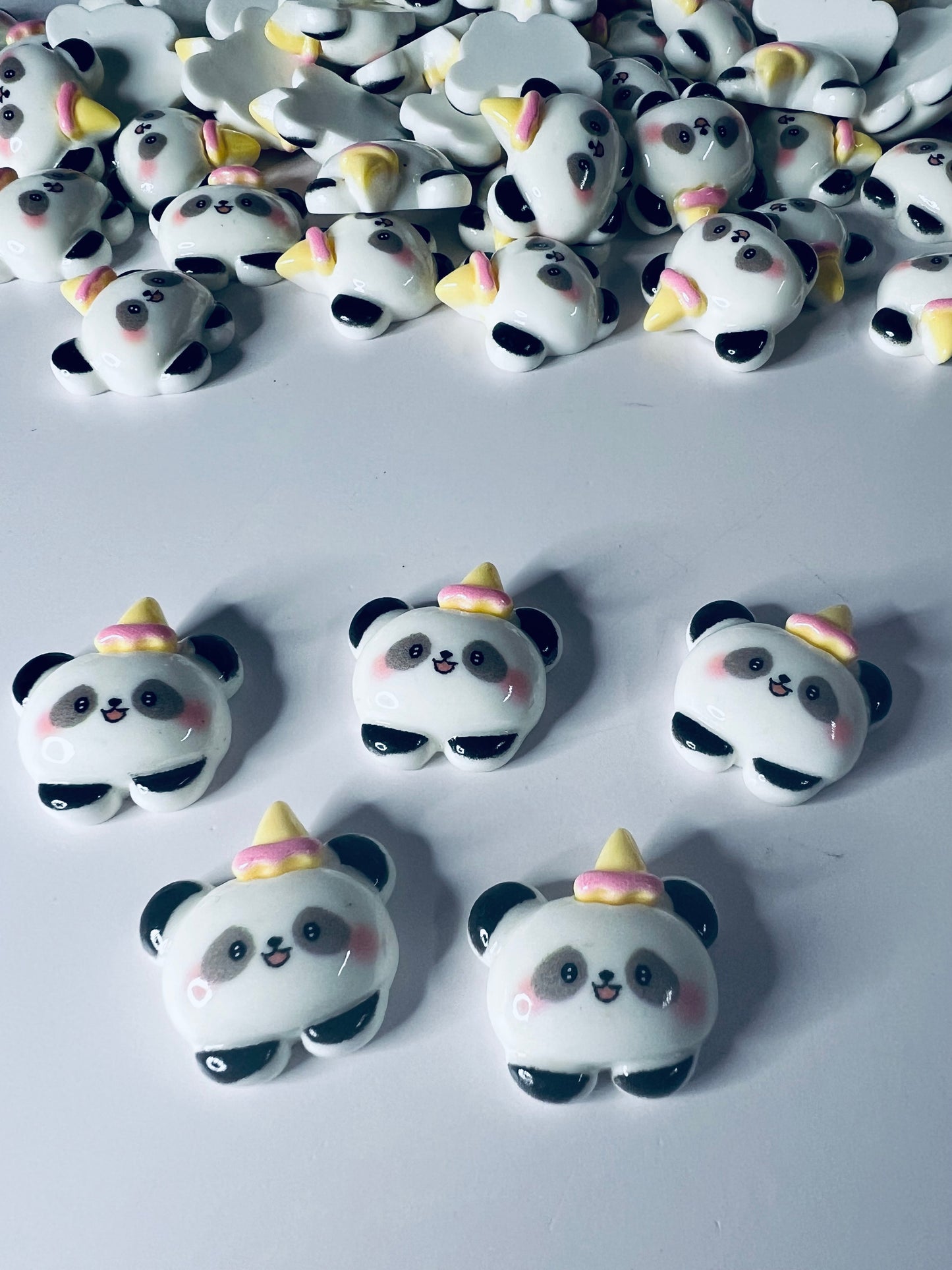 Miniature PANDA Trinket Party Panda Mini Objects Speech Therapy Resin Panda Cabochon Montessori Miniatures