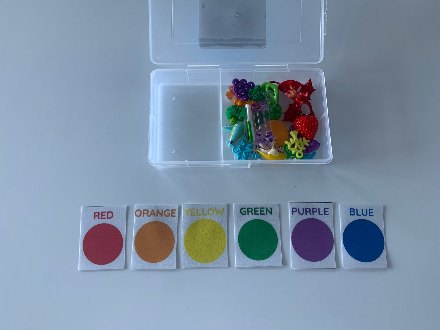 Color Sort Task Box Preschool Color Matching Trinkets for Sorting  Busy Box Speech Therapy Mini Objects I Spy Trinkets